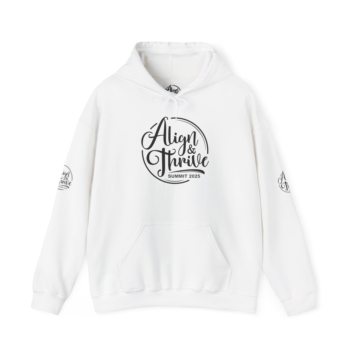 Align & Thrive Unisex Hooded Sweatshirt for Self-Care, Wellness Events, Motivational Gift, Cozy Lifestyle