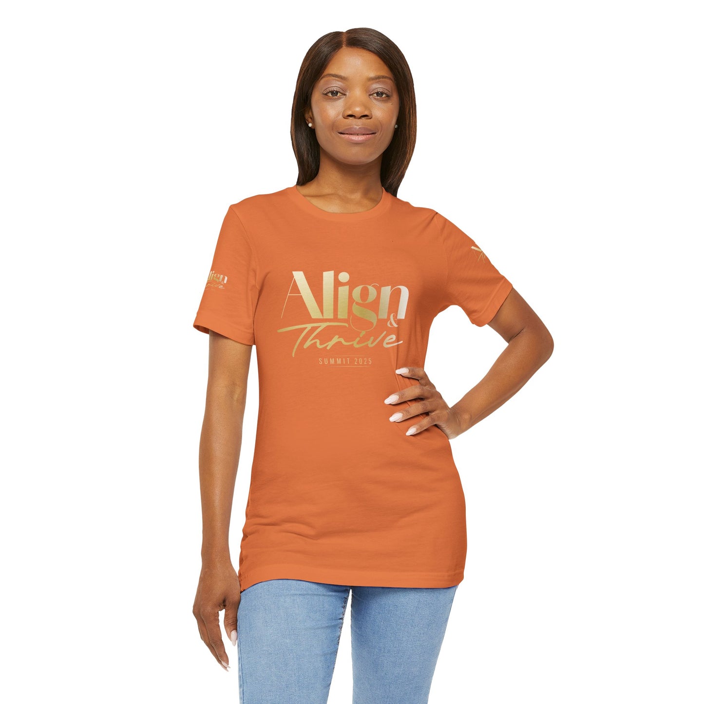 Unisex Motivational Tee - Align & Thrive | Inspirational Shirt for Fitness, Mental Health, Self-Care, Gift for Her, Casual Wear