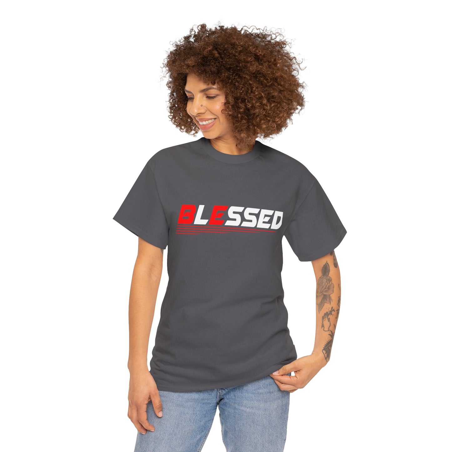 Blessed Unisex Heavy Cotton Tee | Motivational Shirt, Gift for Friends, Casual Wear, Spiritual Fashion, Everyday Comfort