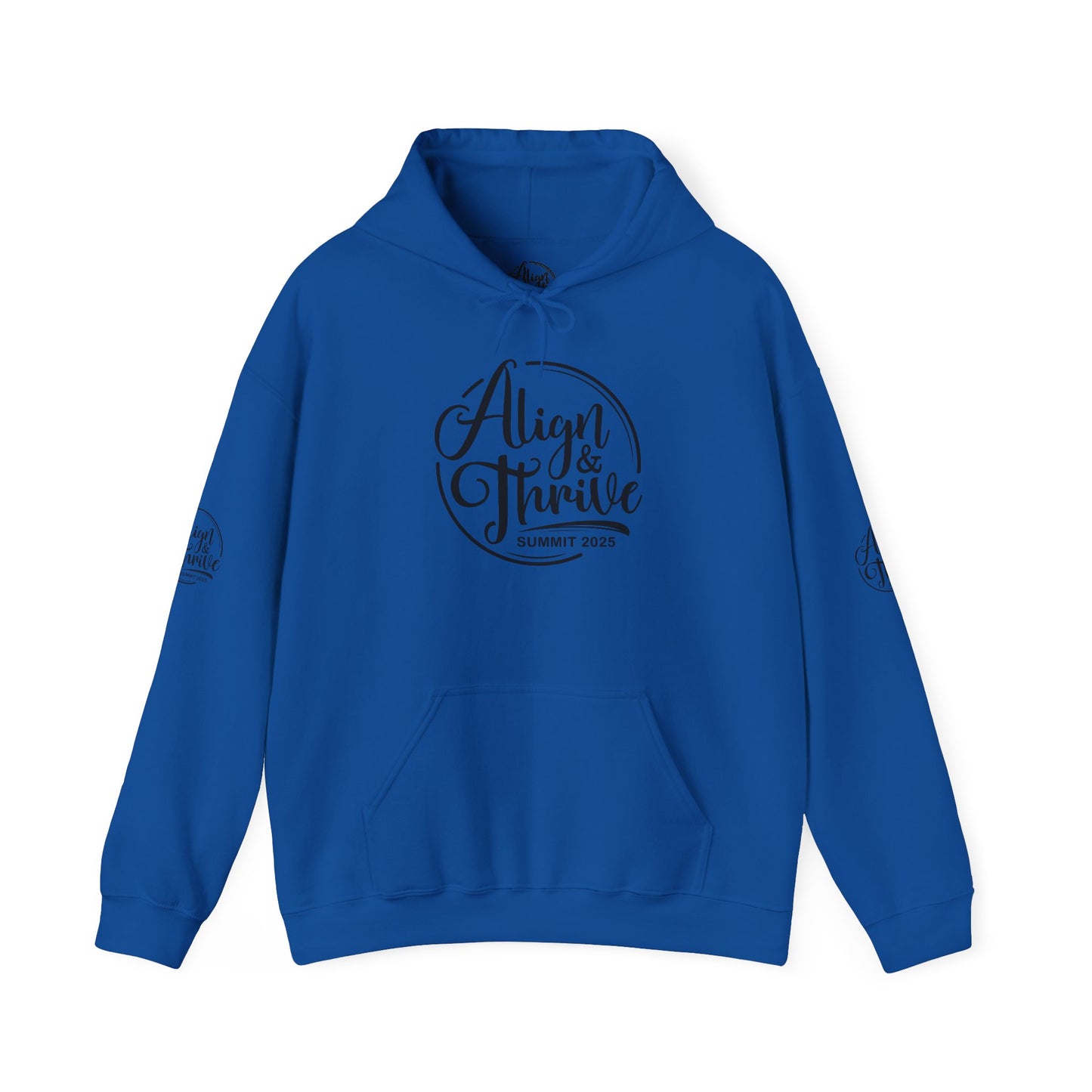 Align & Thrive Unisex Hooded Sweatshirt for Self-Care, Wellness Events, Motivational Gift, Cozy Lifestyle