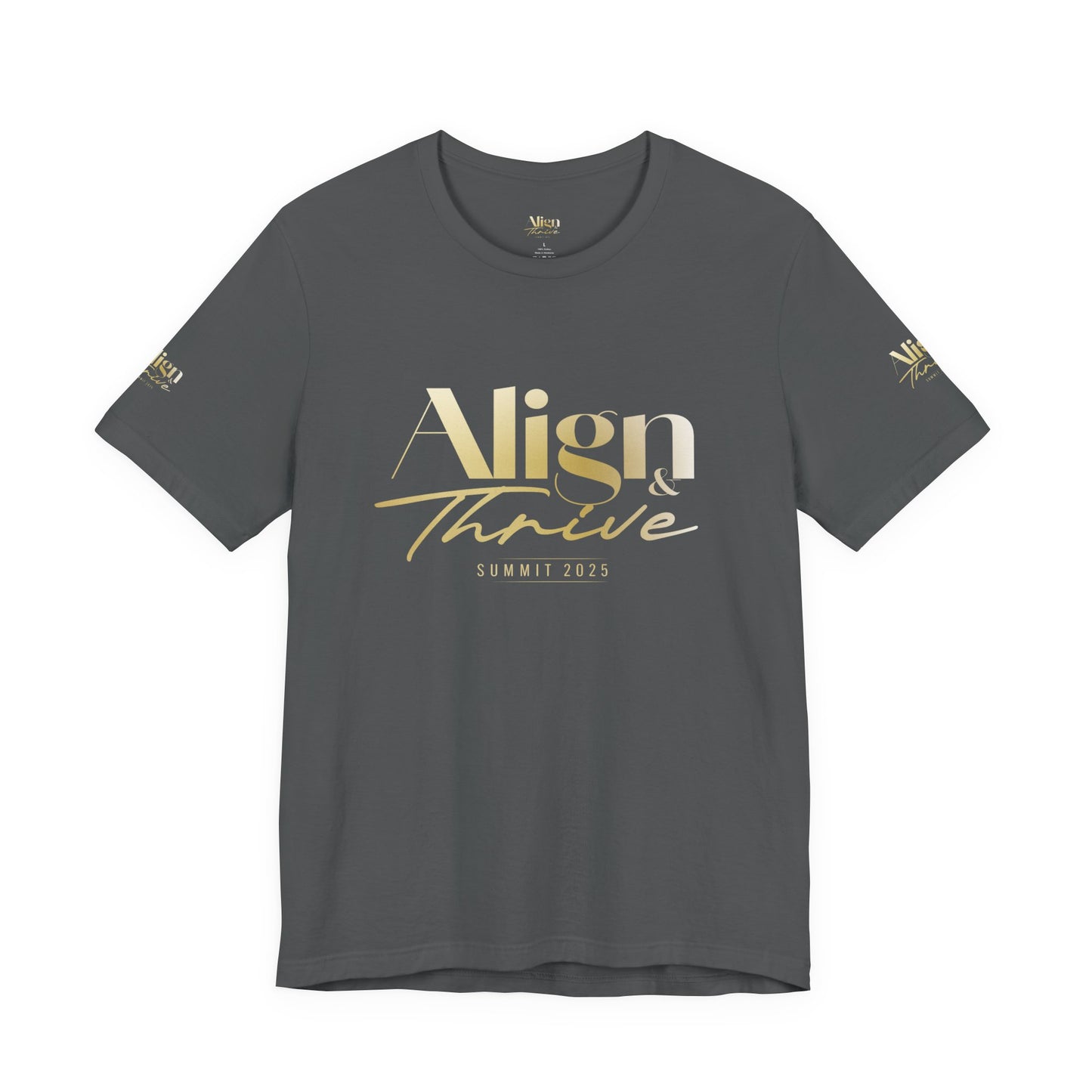 Unisex Motivational Tee - Align & Thrive | Inspirational Shirt for Fitness, Mental Health, Self-Care, Gift for Her, Casual Wear