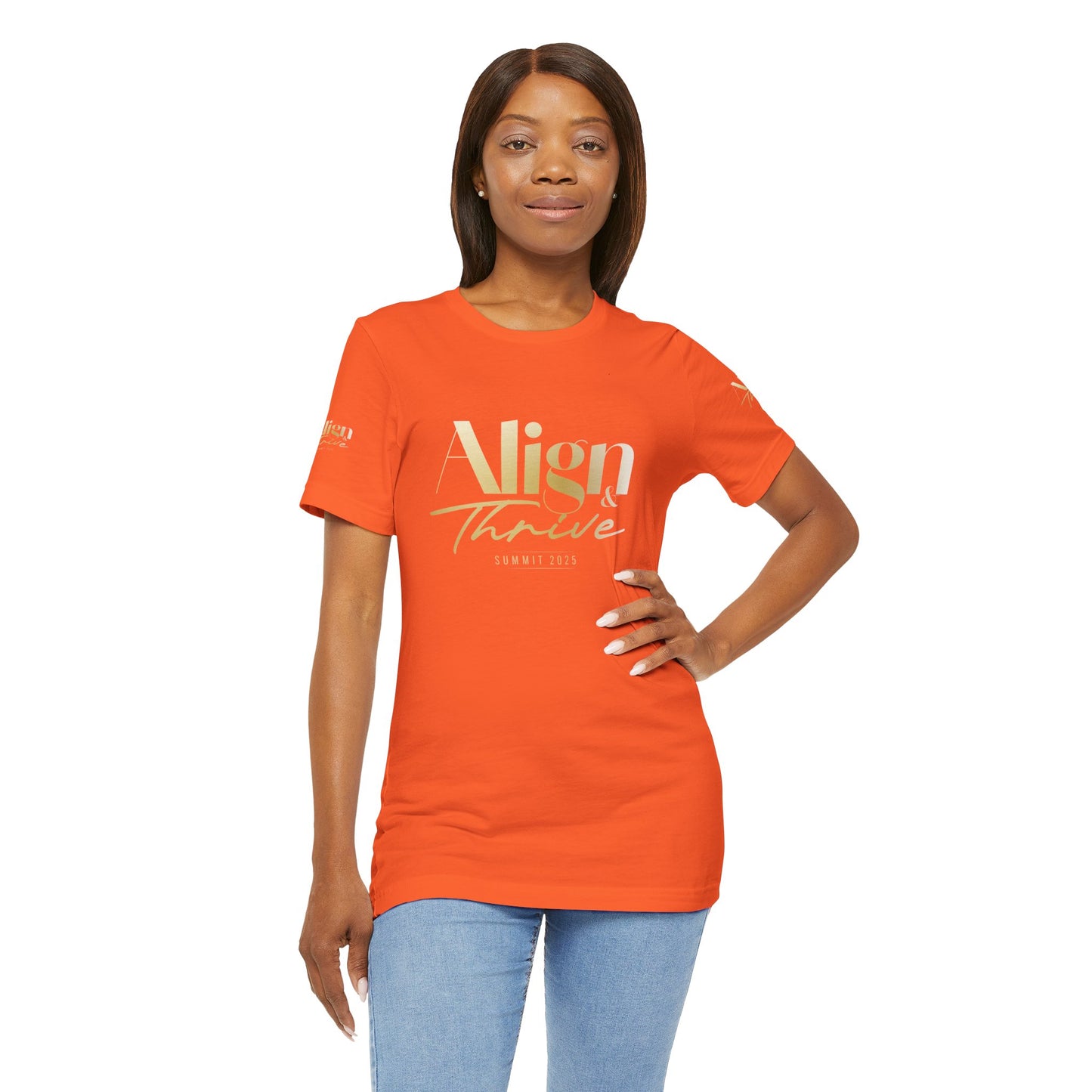 Unisex Motivational Tee - Align & Thrive | Inspirational Shirt for Fitness, Mental Health, Self-Care, Gift for Her, Casual Wear