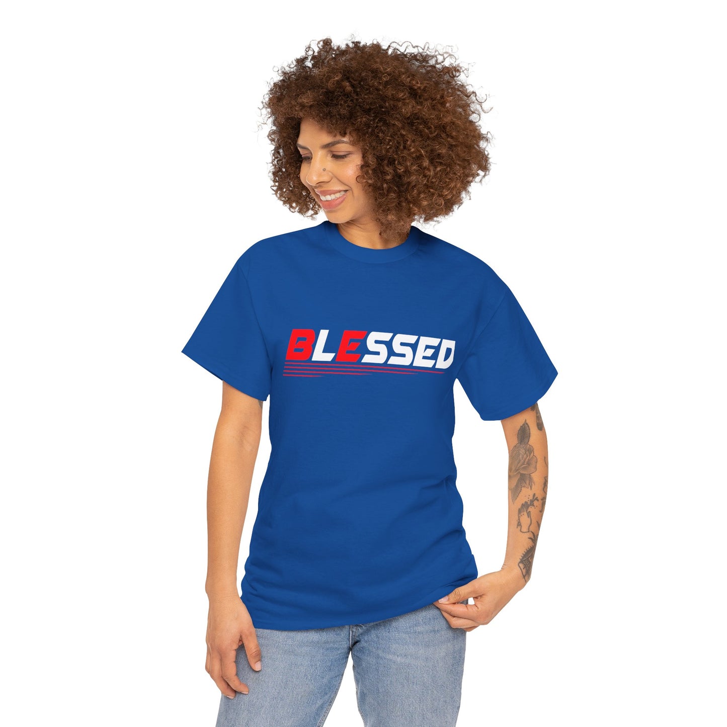 Blessed Unisex Heavy Cotton Tee | Motivational Shirt, Gift for Friends, Casual Wear, Spiritual Fashion, Everyday Comfort