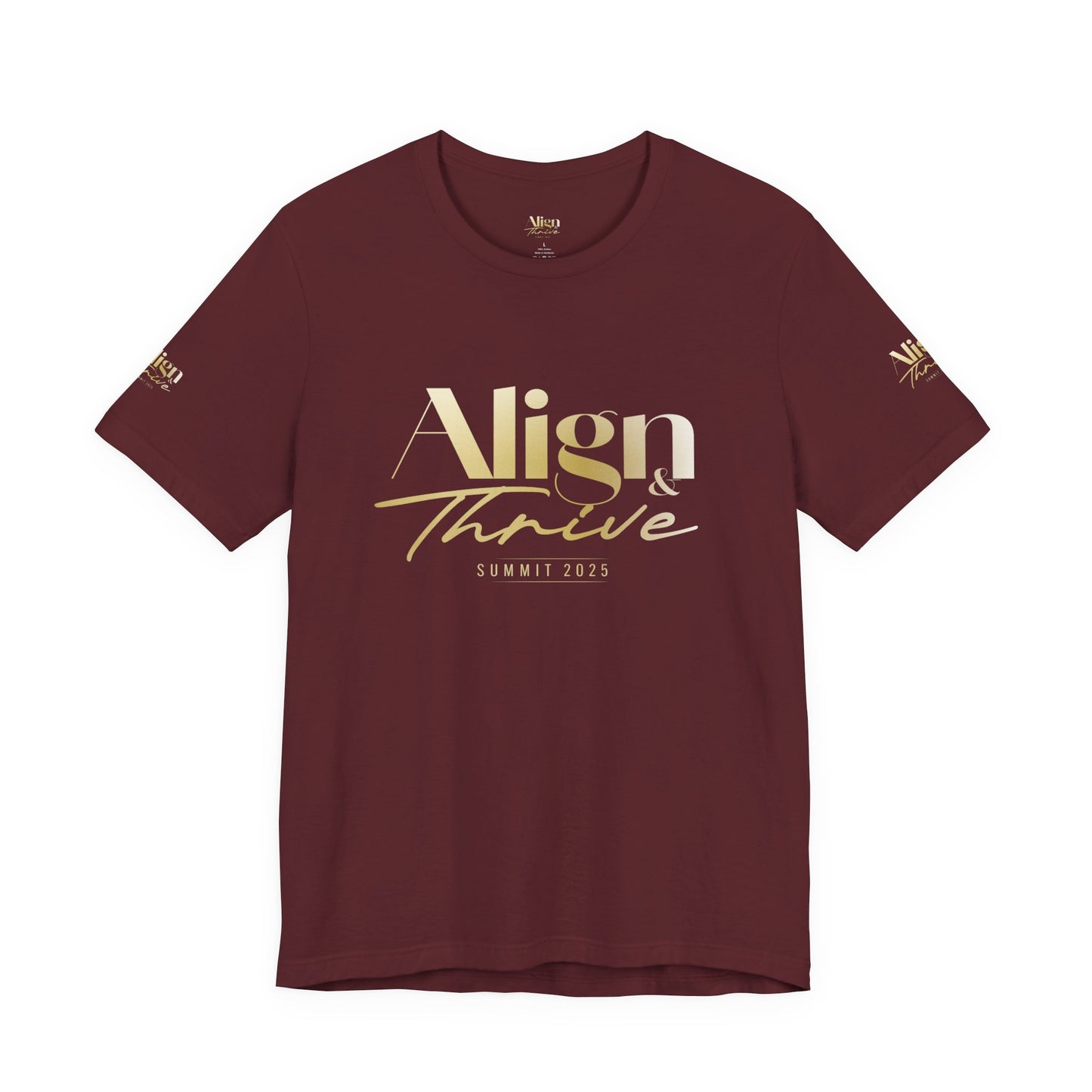Unisex Motivational Tee - Align & Thrive | Inspirational Shirt for Fitness, Mental Health, Self-Care, Gift for Her, Casual Wear