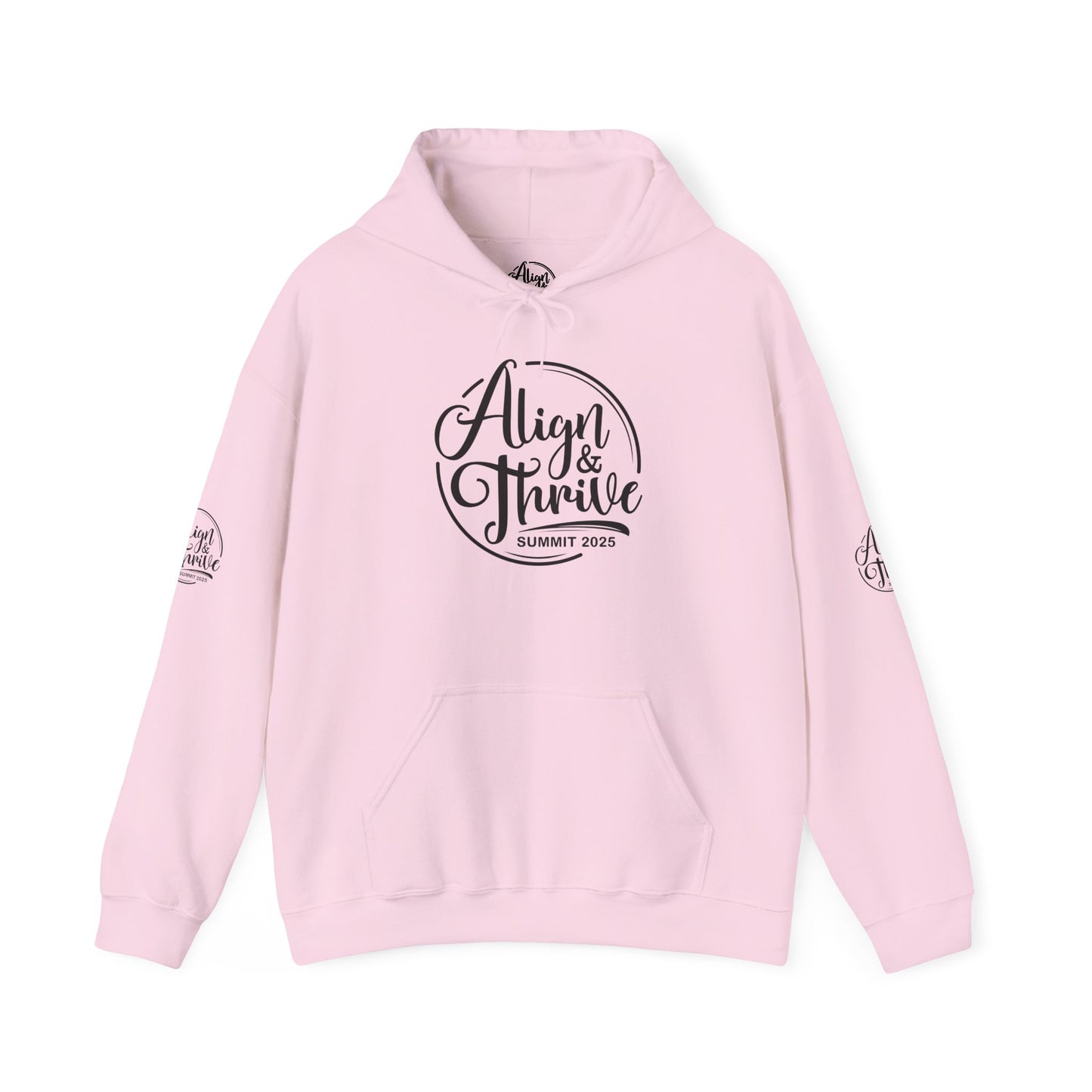 Align & Thrive Unisex Hooded Sweatshirt for Self-Care, Wellness Events, Motivational Gift, Cozy Lifestyle
