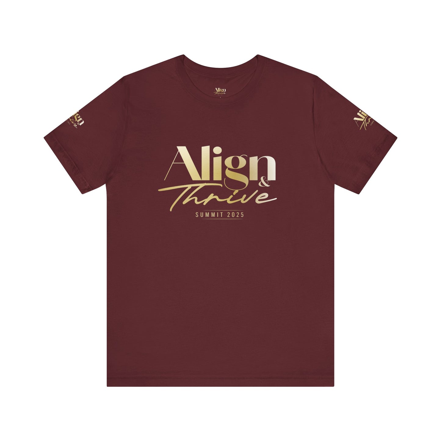 Unisex Motivational Tee - Align & Thrive | Inspirational Shirt for Fitness, Mental Health, Self-Care, Gift for Her, Casual Wear