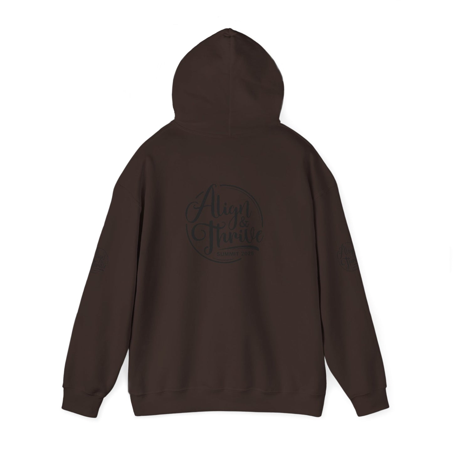Align & Thrive Unisex Hooded Sweatshirt for Self-Care, Wellness Events, Motivational Gift, Cozy Lifestyle