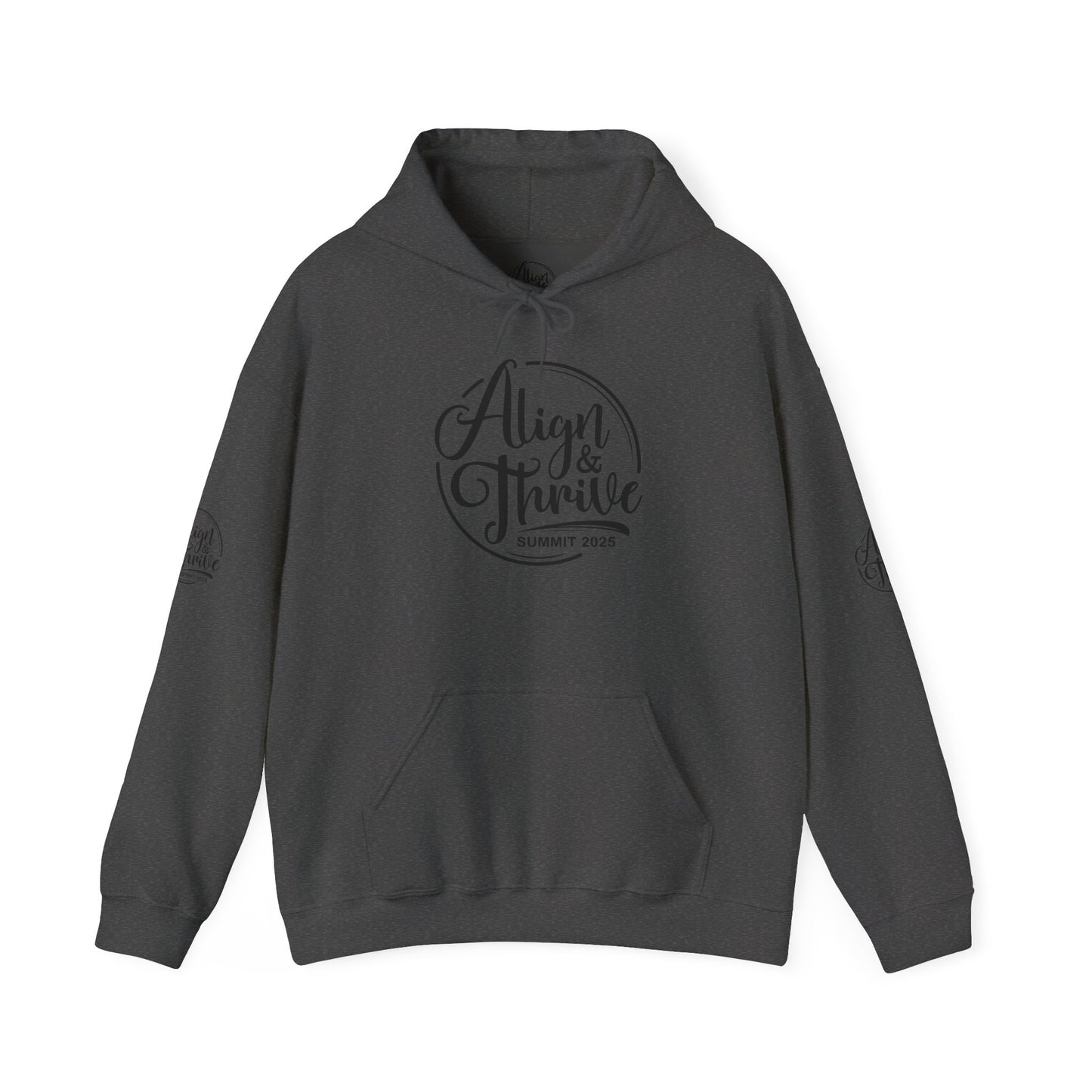 Align & Thrive Unisex Hooded Sweatshirt for Self-Care, Wellness Events, Motivational Gift, Cozy Lifestyle