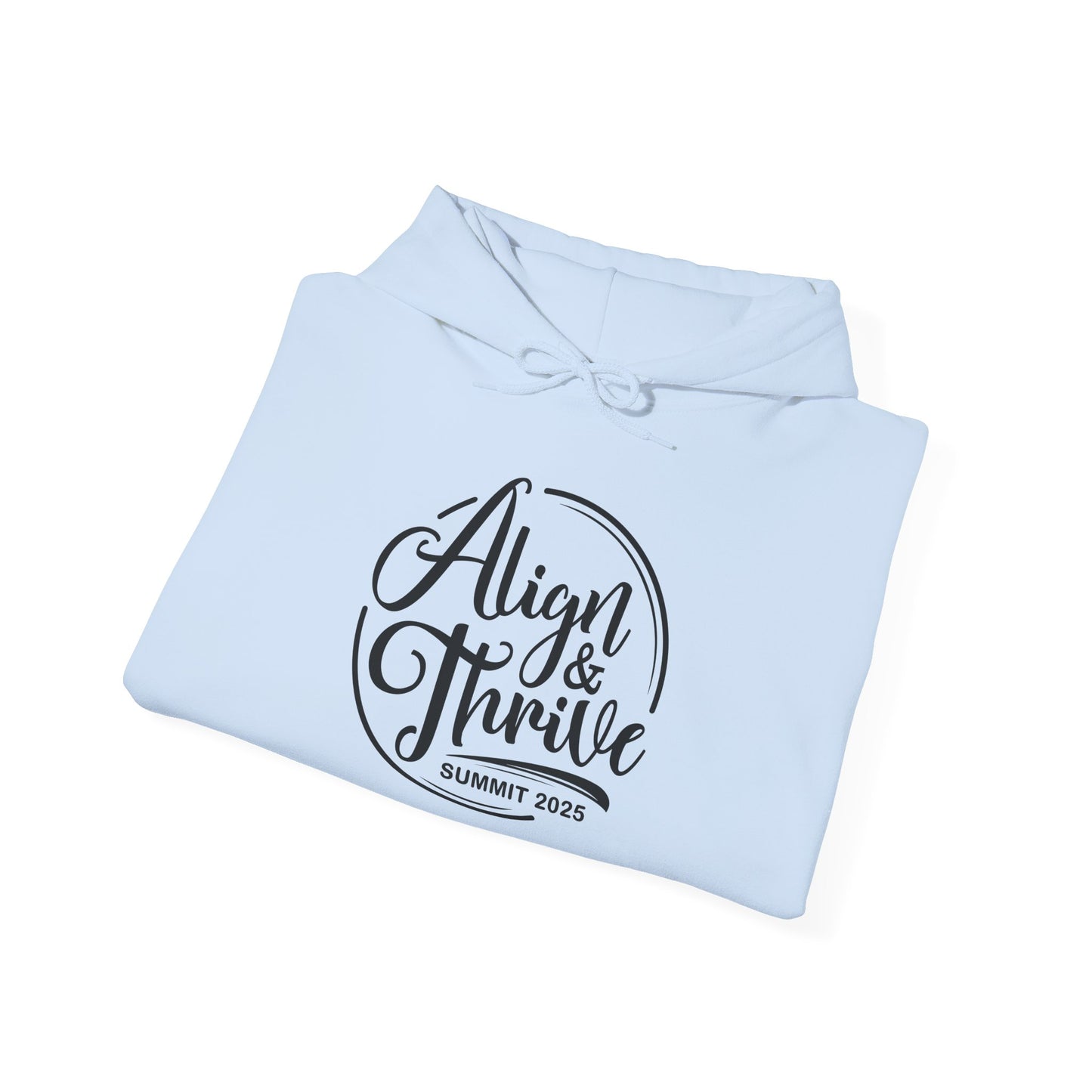 Align & Thrive Unisex Hooded Sweatshirt for Self-Care, Wellness Events, Motivational Gift, Cozy Lifestyle