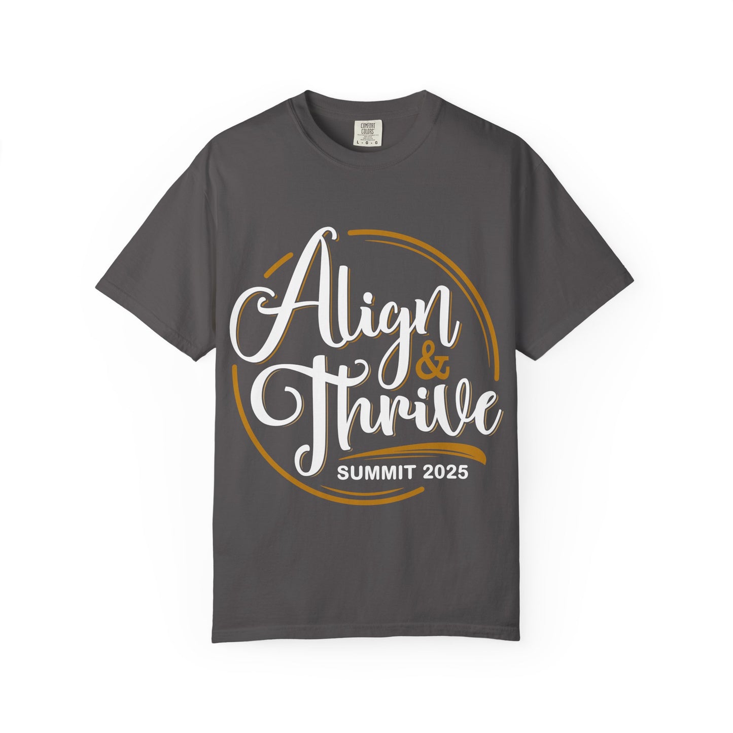 Align & Thrive Unisex T-shirt, Motivational Tee, Summit 2025 Shirt, Inspirational Apparel, Relaxed Fit Shirt