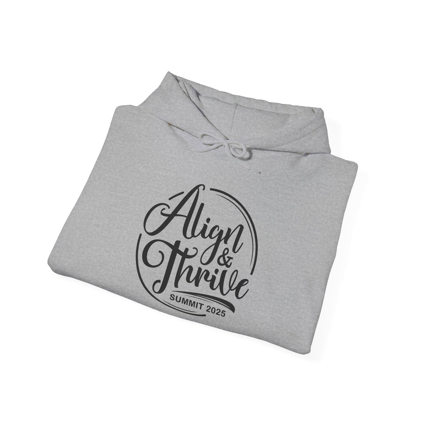 Align & Thrive Unisex Hooded Sweatshirt for Self-Care, Wellness Events, Motivational Gift, Cozy Lifestyle
