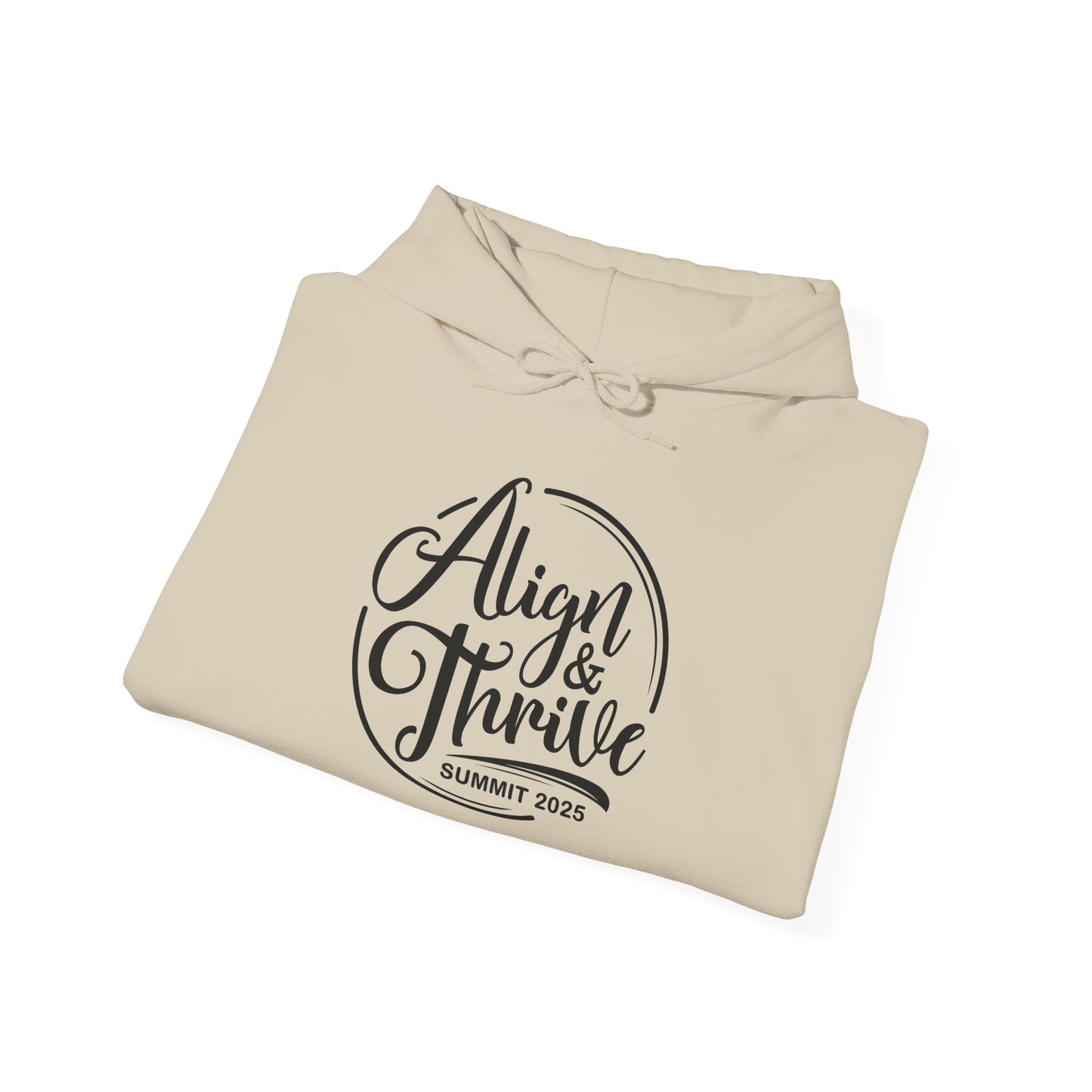 Align & Thrive Unisex Hooded Sweatshirt for Self-Care, Wellness Events, Motivational Gift, Cozy Lifestyle