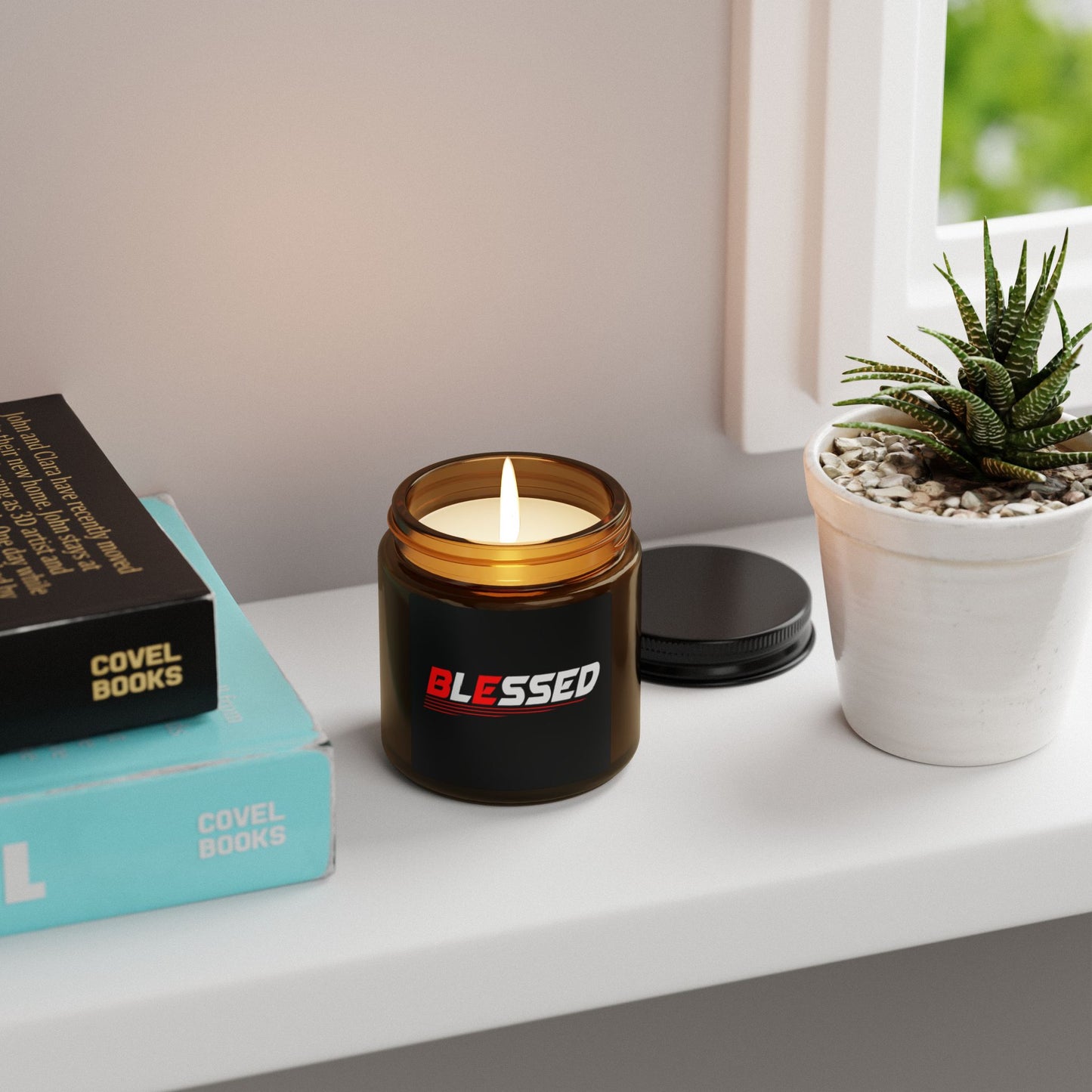 Blessed Scented Soy Candle - Relaxing Aromatherapy, Home Decor, Gift for Loved Ones, Meditation, Spirituality, Self-Care
