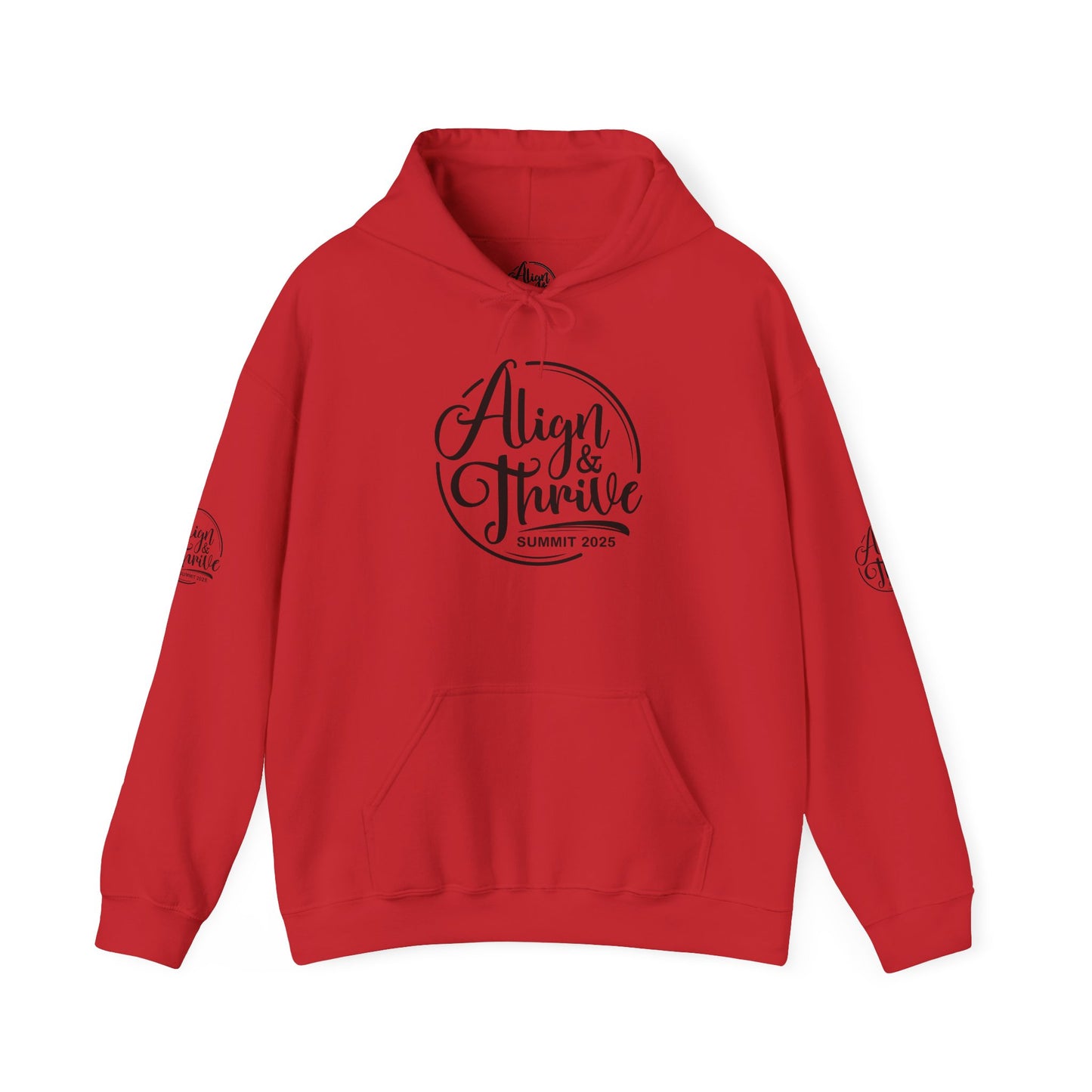 Align & Thrive Unisex Hooded Sweatshirt for Self-Care, Wellness Events, Motivational Gift, Cozy Lifestyle