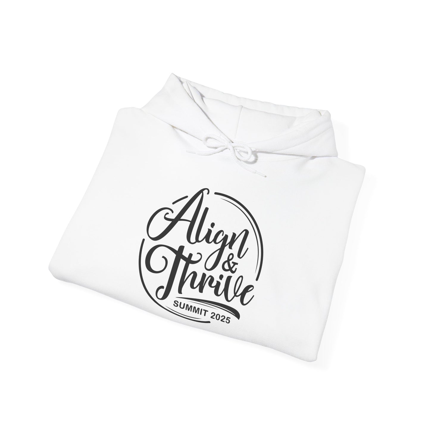 Align & Thrive Unisex Hooded Sweatshirt for Self-Care, Wellness Events, Motivational Gift, Cozy Lifestyle