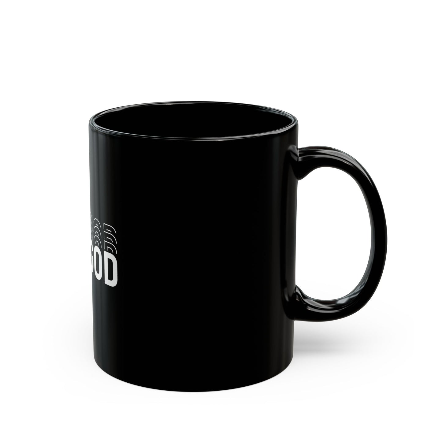 BUT GOD Inspirational Black Coffee Mug -