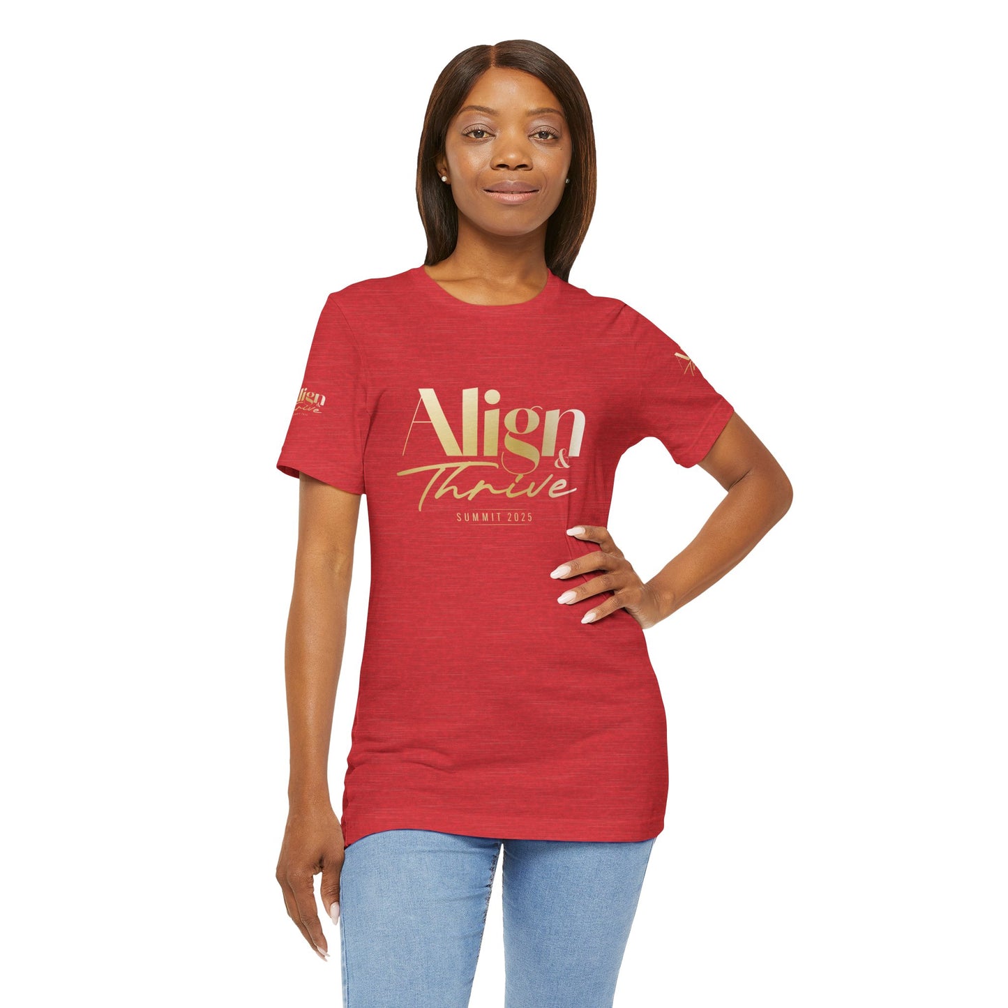 Unisex Motivational Tee - Align & Thrive | Inspirational Shirt for Fitness, Mental Health, Self-Care, Gift for Her, Casual Wear
