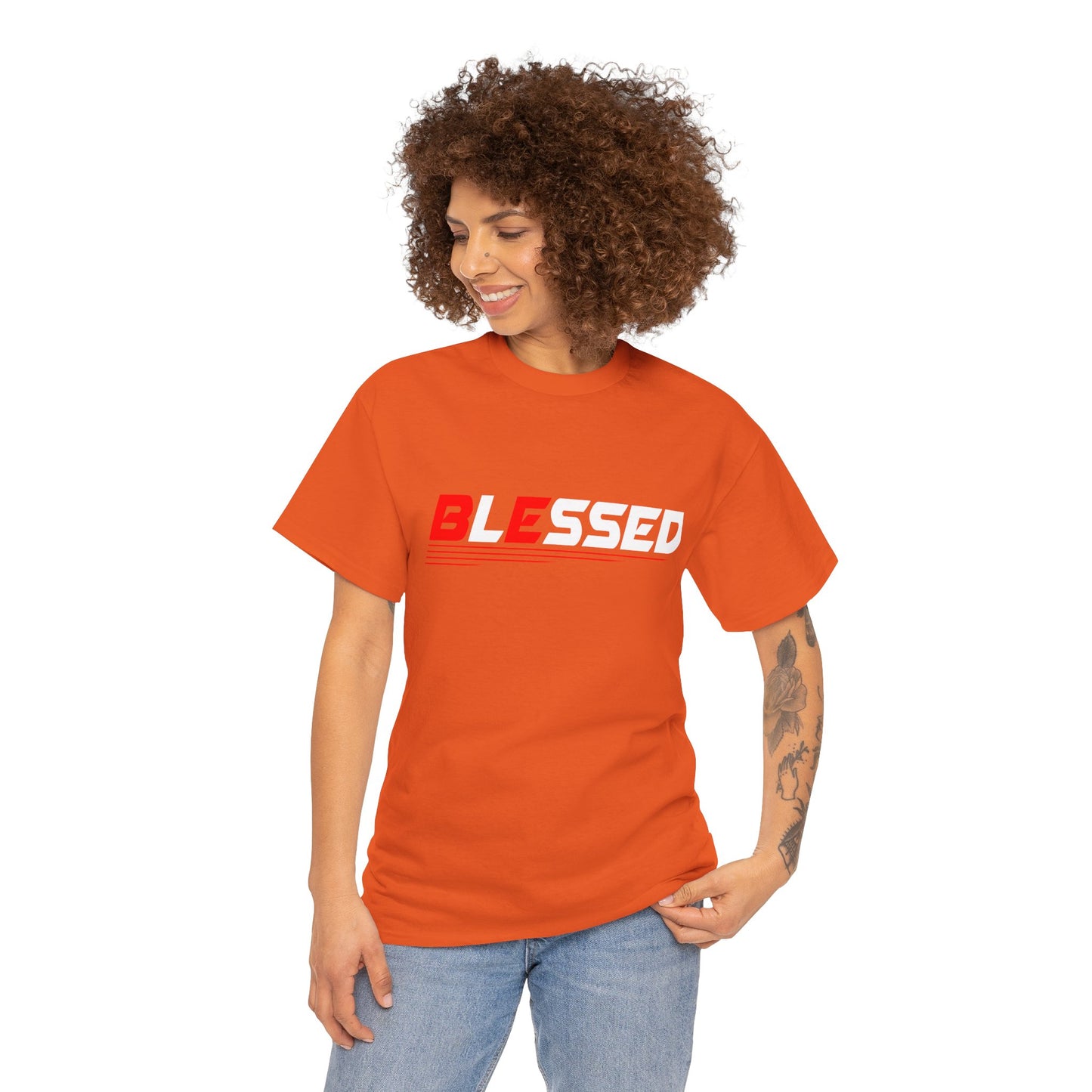 Blessed Unisex Heavy Cotton Tee | Motivational Shirt, Gift for Friends, Casual Wear, Spiritual Fashion, Everyday Comfort