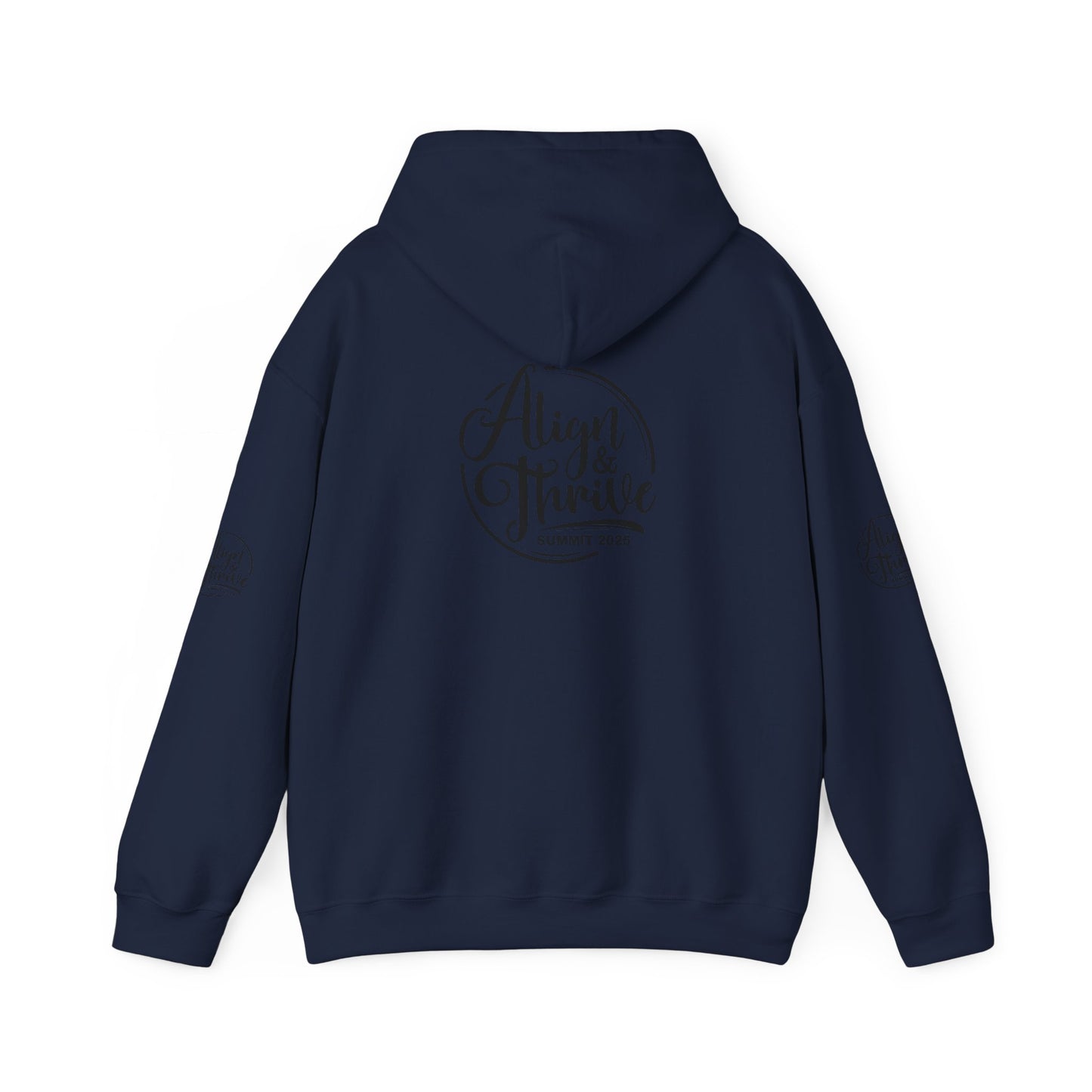 Align & Thrive Unisex Hooded Sweatshirt for Self-Care, Wellness Events, Motivational Gift, Cozy Lifestyle
