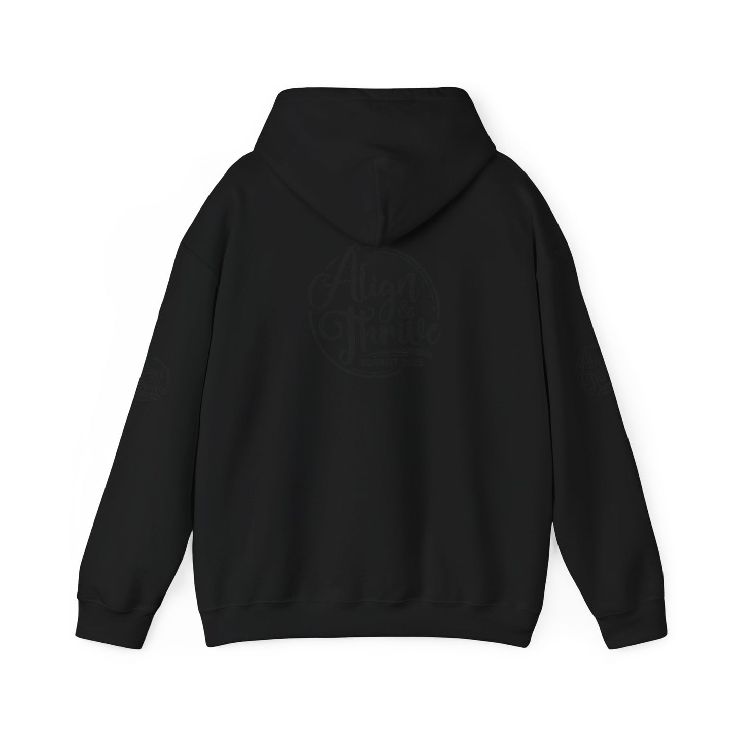Align & Thrive Unisex Hooded Sweatshirt for Self-Care, Wellness Events, Motivational Gift, Cozy Lifestyle