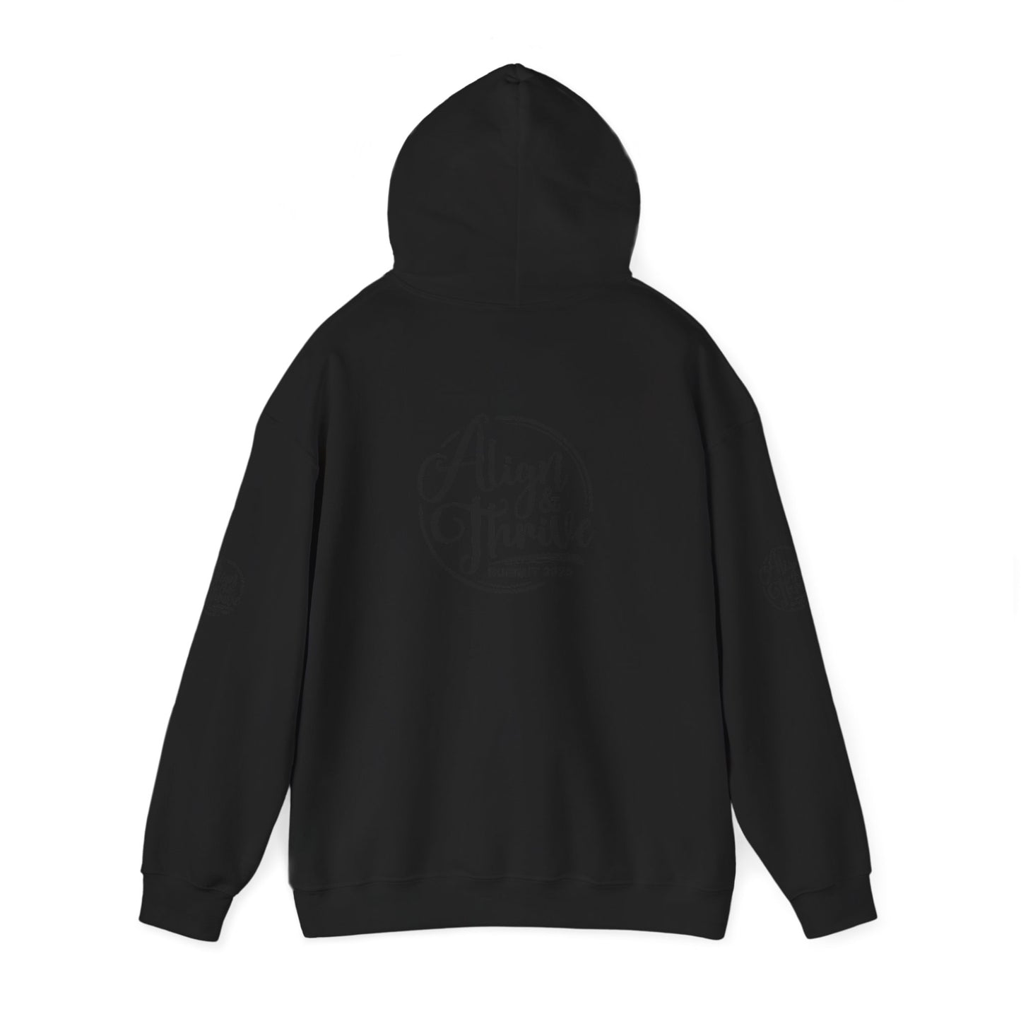 Align & Thrive Unisex Hooded Sweatshirt for Self-Care, Wellness Events, Motivational Gift, Cozy Lifestyle