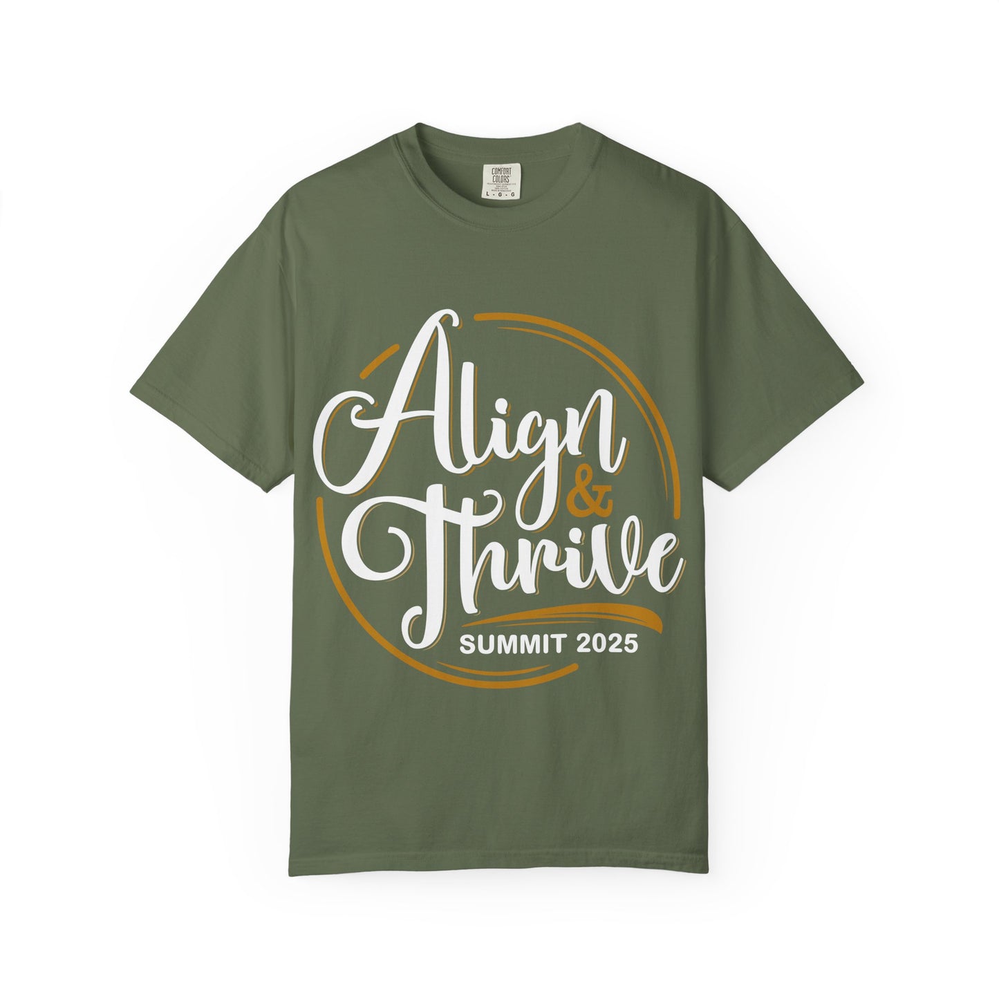 Align & Thrive Unisex T-shirt, Motivational Tee, Summit 2025 Shirt, Inspirational Apparel, Relaxed Fit Shirt
