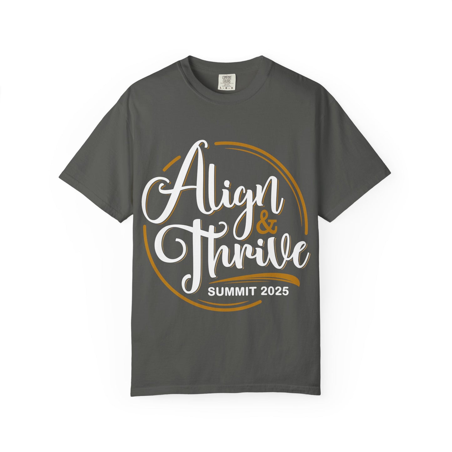 Align & Thrive Unisex T-shirt, Motivational Tee, Summit 2025 Shirt, Inspirational Apparel, Relaxed Fit Shirt