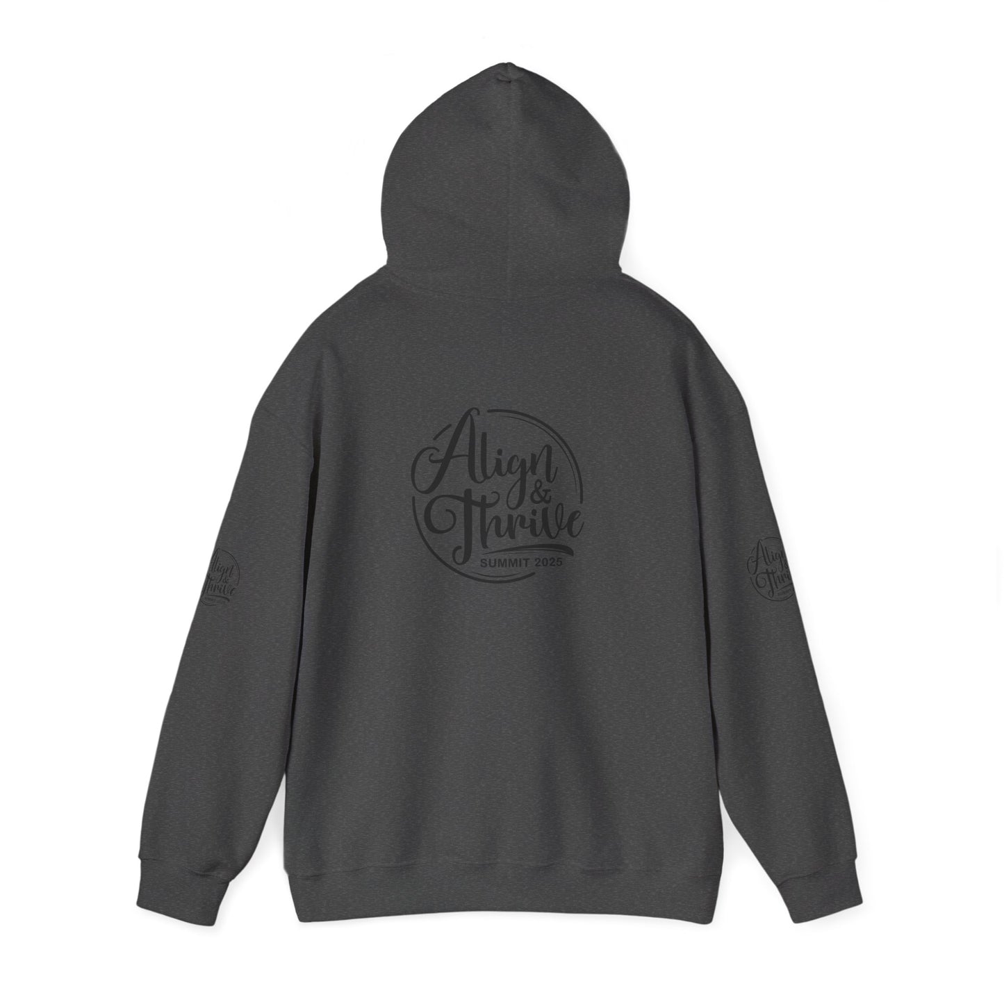 Align & Thrive Unisex Hooded Sweatshirt for Self-Care, Wellness Events, Motivational Gift, Cozy Lifestyle