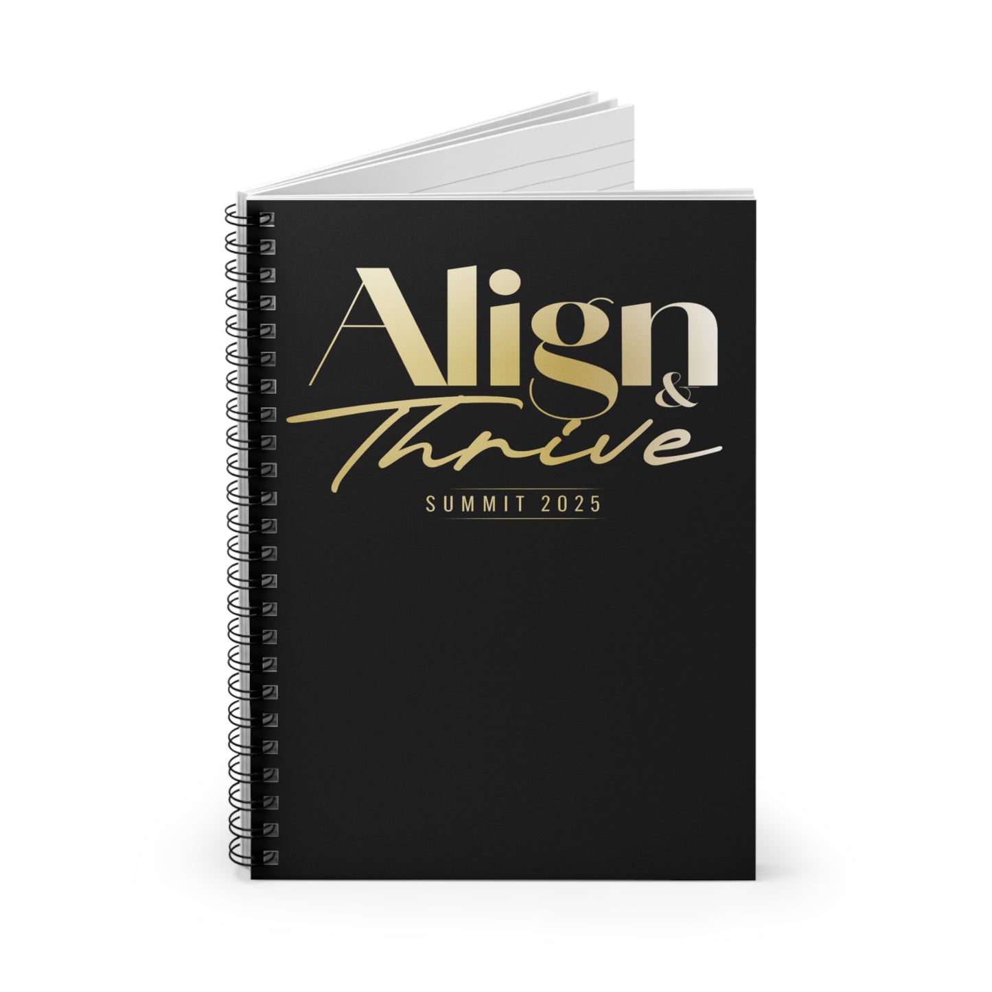 Align & Thrive Spiral Notebook for Organizers, Align & Thrive Journal, Summit 2025 Planner, Stylish Notepad for Students, Motivational Writing Pad