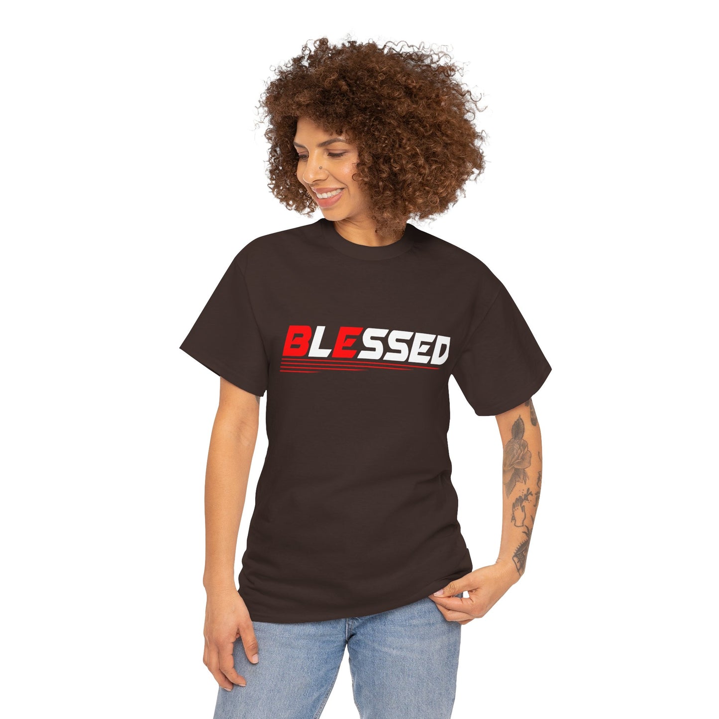 Blessed Unisex Heavy Cotton Tee | Motivational Shirt, Gift for Friends, Casual Wear, Spiritual Fashion, Everyday Comfort