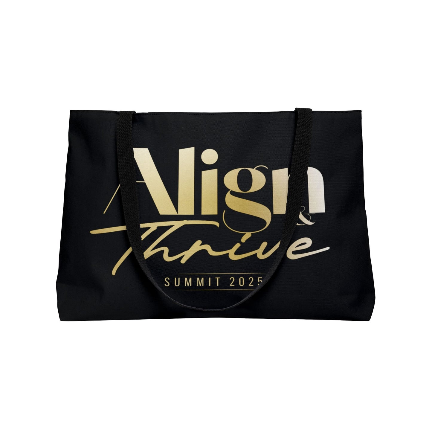 Align and Thrive Weekender Tote Bag, Stylish Carry-All, Perfect for Travel, Beach Trips, Festivals, Gifts for Friends