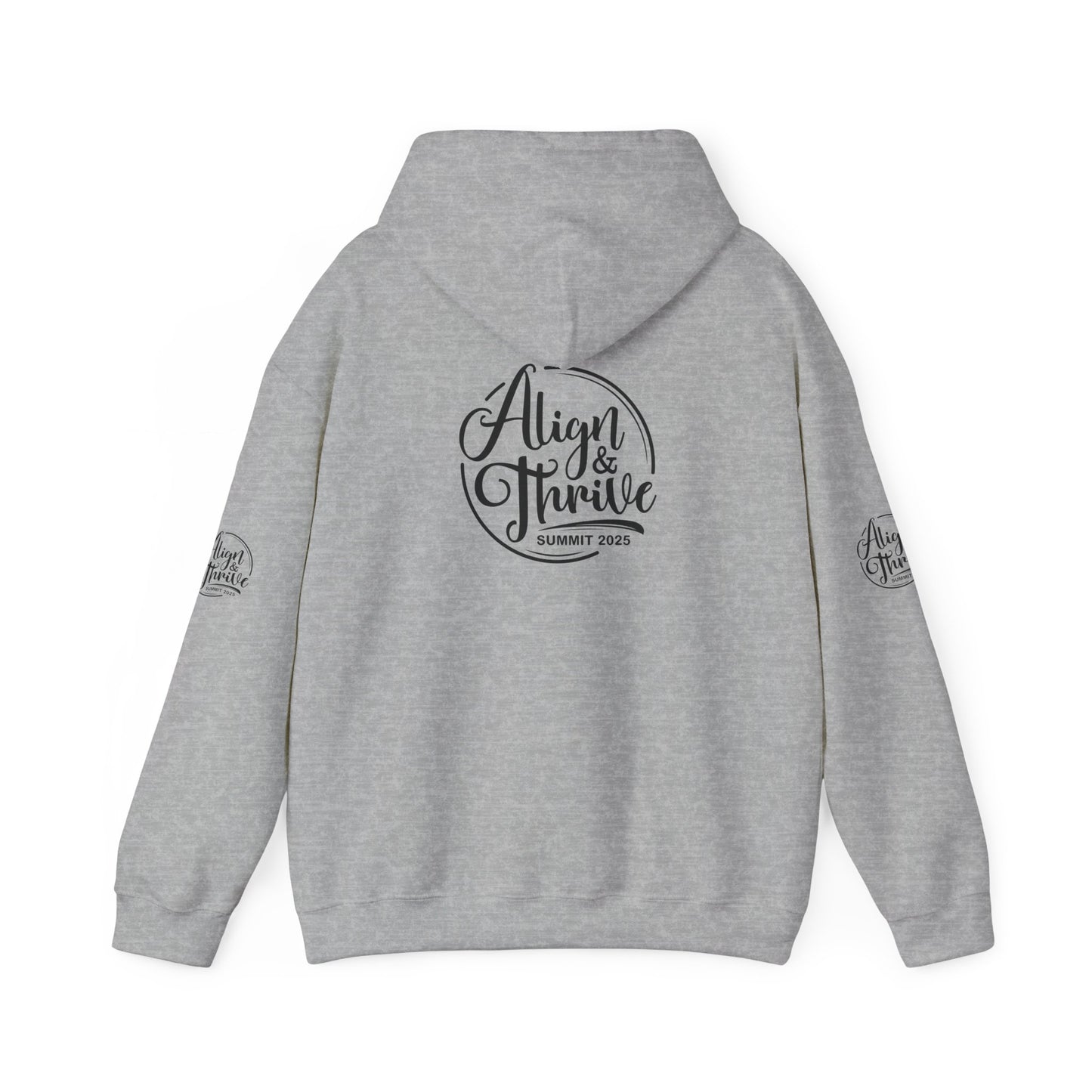 Align & Thrive Unisex Hooded Sweatshirt for Self-Care, Wellness Events, Motivational Gift, Cozy Lifestyle