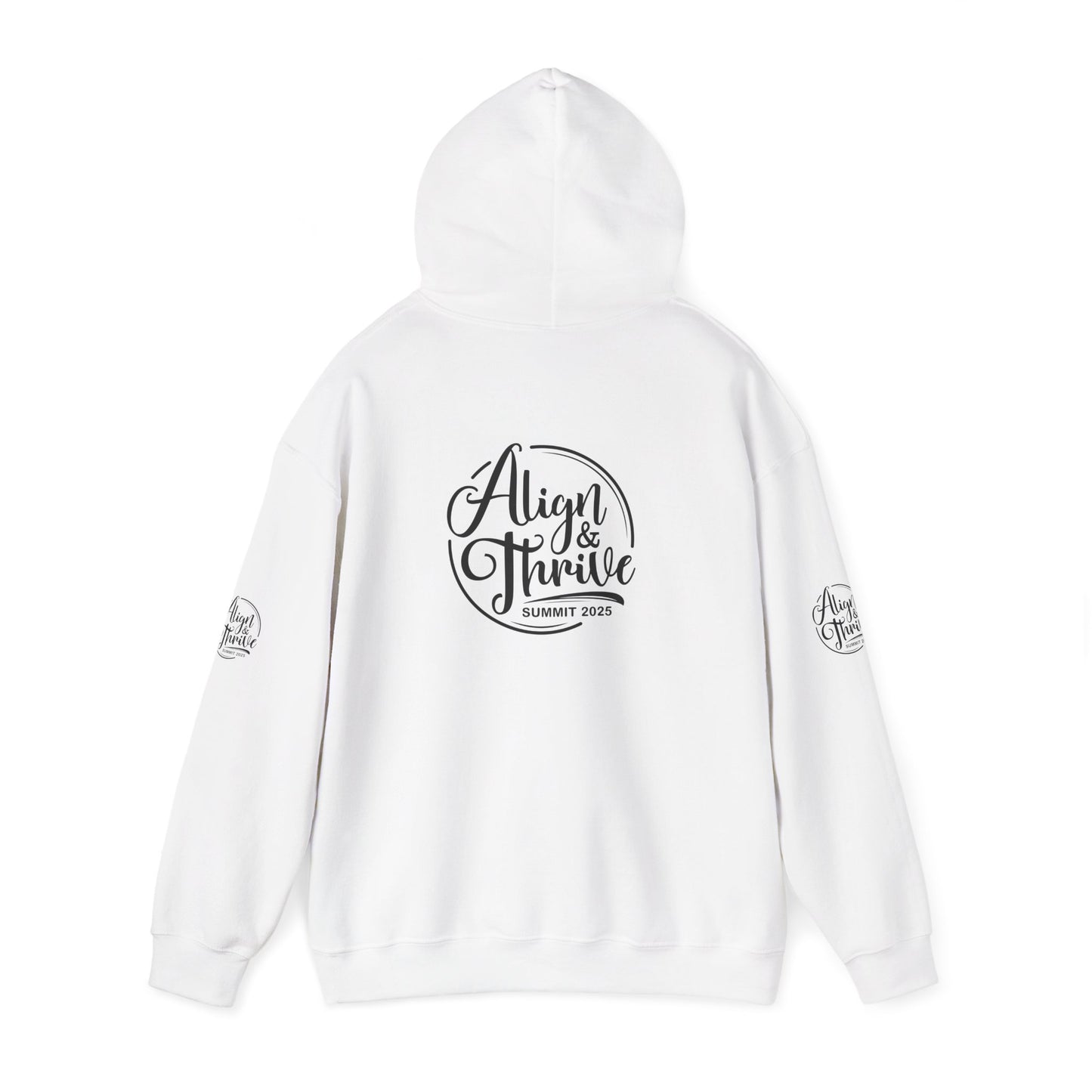 Align & Thrive Unisex Hooded Sweatshirt for Self-Care, Wellness Events, Motivational Gift, Cozy Lifestyle