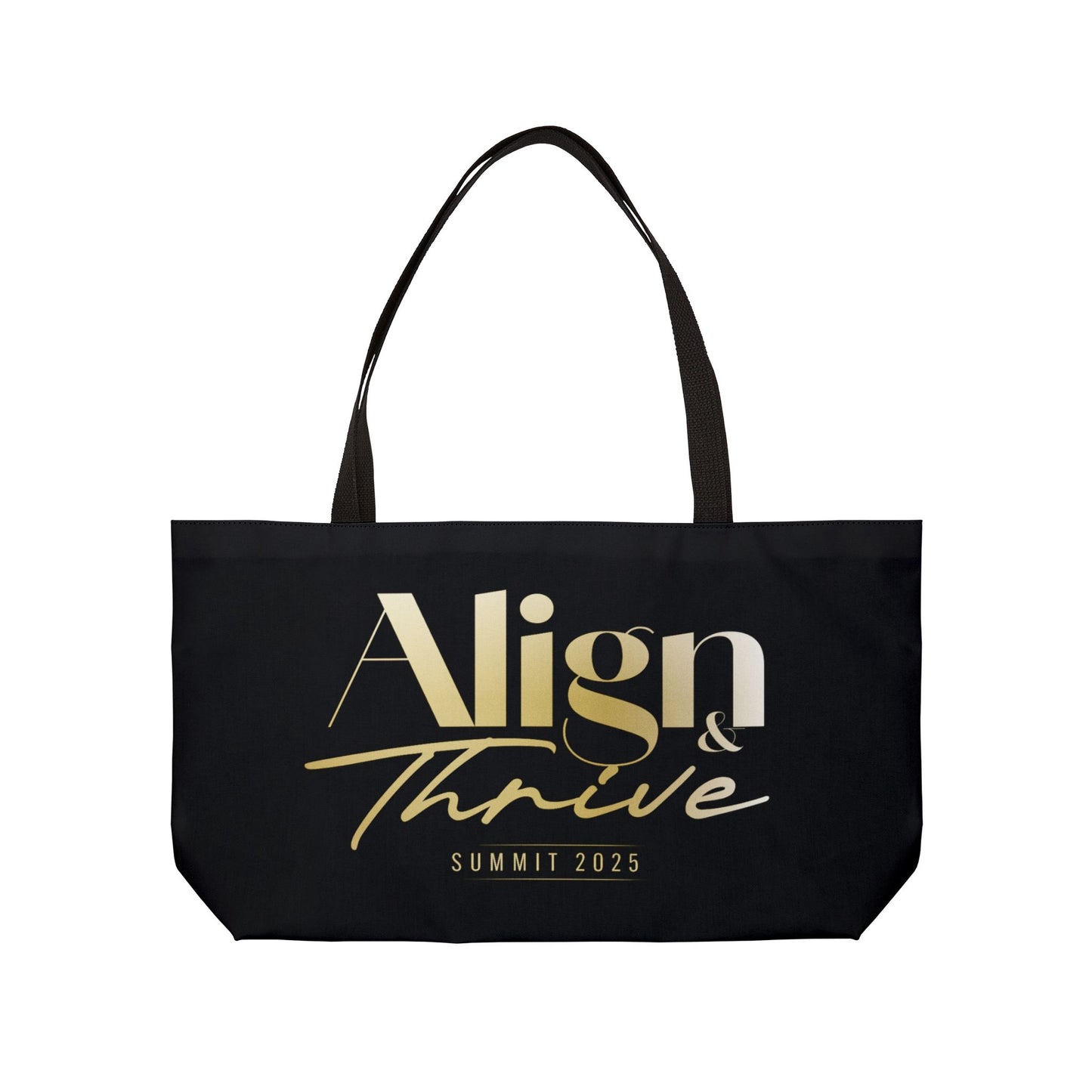 Align and Thrive Weekender Tote Bag, Stylish Carry-All, Perfect for Travel, Beach Trips, Festivals, Gifts for Friends