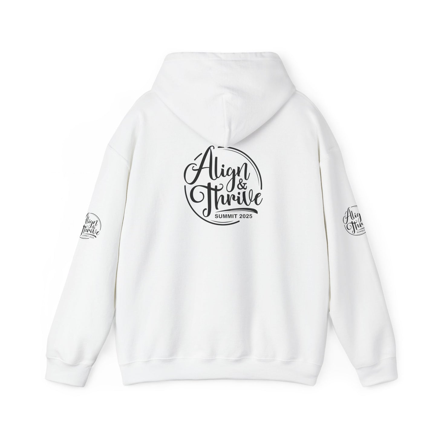 Align & Thrive Unisex Hooded Sweatshirt for Self-Care, Wellness Events, Motivational Gift, Cozy Lifestyle