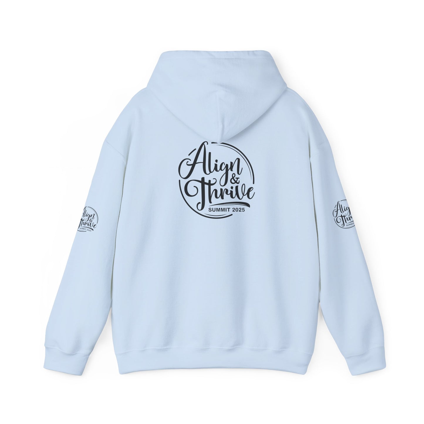 Align & Thrive Unisex Hooded Sweatshirt for Self-Care, Wellness Events, Motivational Gift, Cozy Lifestyle
