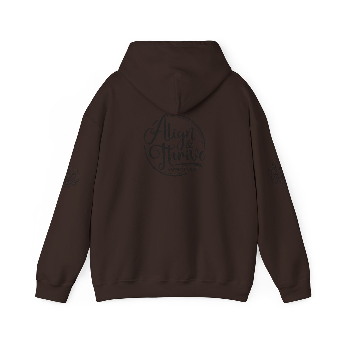 Align & Thrive Unisex Hooded Sweatshirt for Self-Care, Wellness Events, Motivational Gift, Cozy Lifestyle