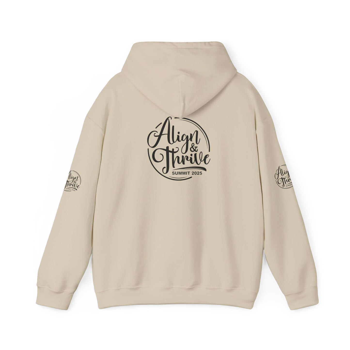 Align & Thrive Unisex Hooded Sweatshirt for Self-Care, Wellness Events, Motivational Gift, Cozy Lifestyle