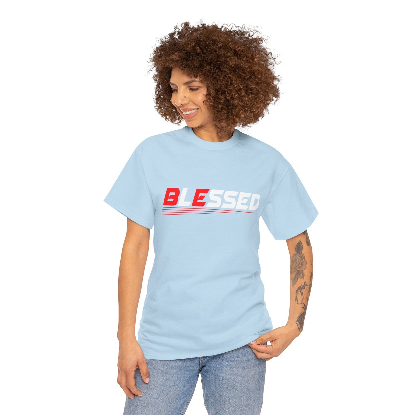 Blessed Unisex Heavy Cotton Tee | Motivational Shirt, Gift for Friends, Casual Wear, Spiritual Fashion, Everyday Comfort