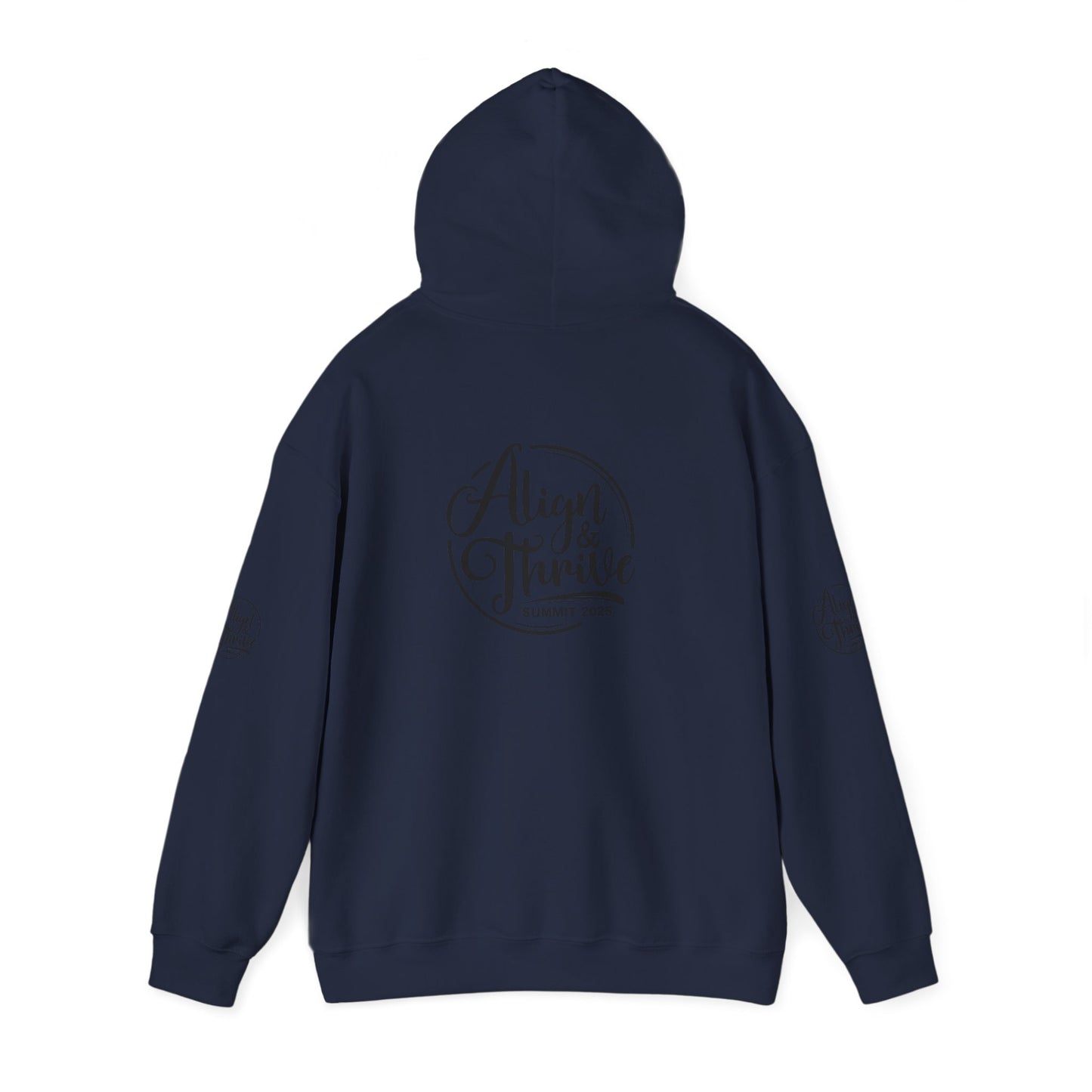 Align & Thrive Unisex Hooded Sweatshirt for Self-Care, Wellness Events, Motivational Gift, Cozy Lifestyle