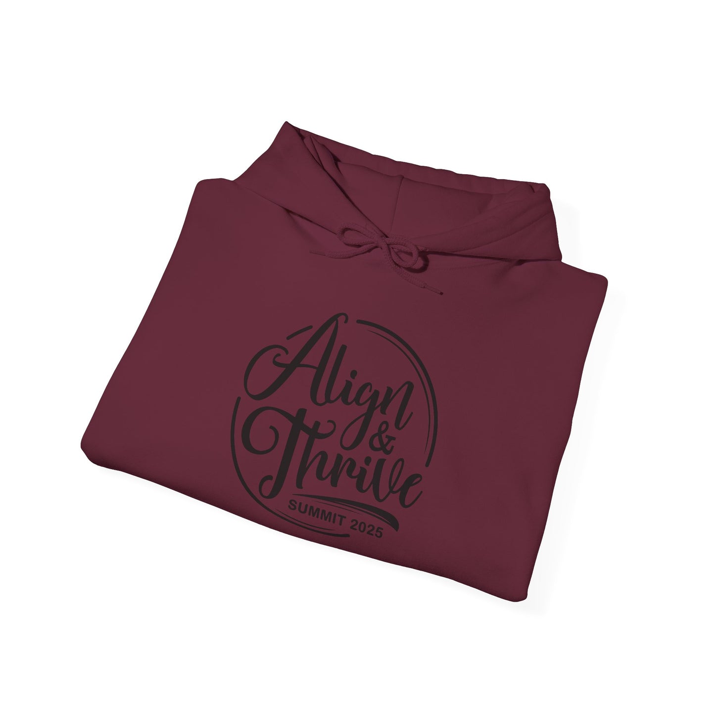 Align & Thrive Unisex Hooded Sweatshirt for Self-Care, Wellness Events, Motivational Gift, Cozy Lifestyle