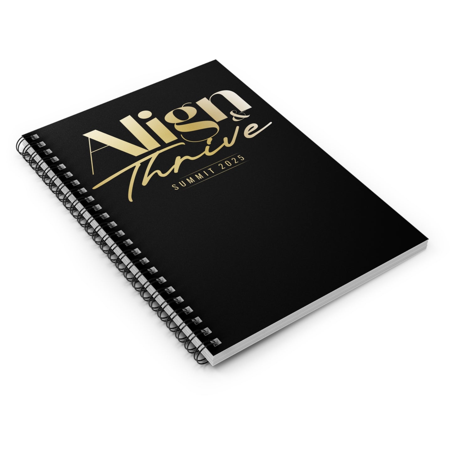 Align & Thrive Spiral Notebook for Organizers, Align & Thrive Journal, Summit 2025 Planner, Stylish Notepad for Students, Motivational Writing Pad