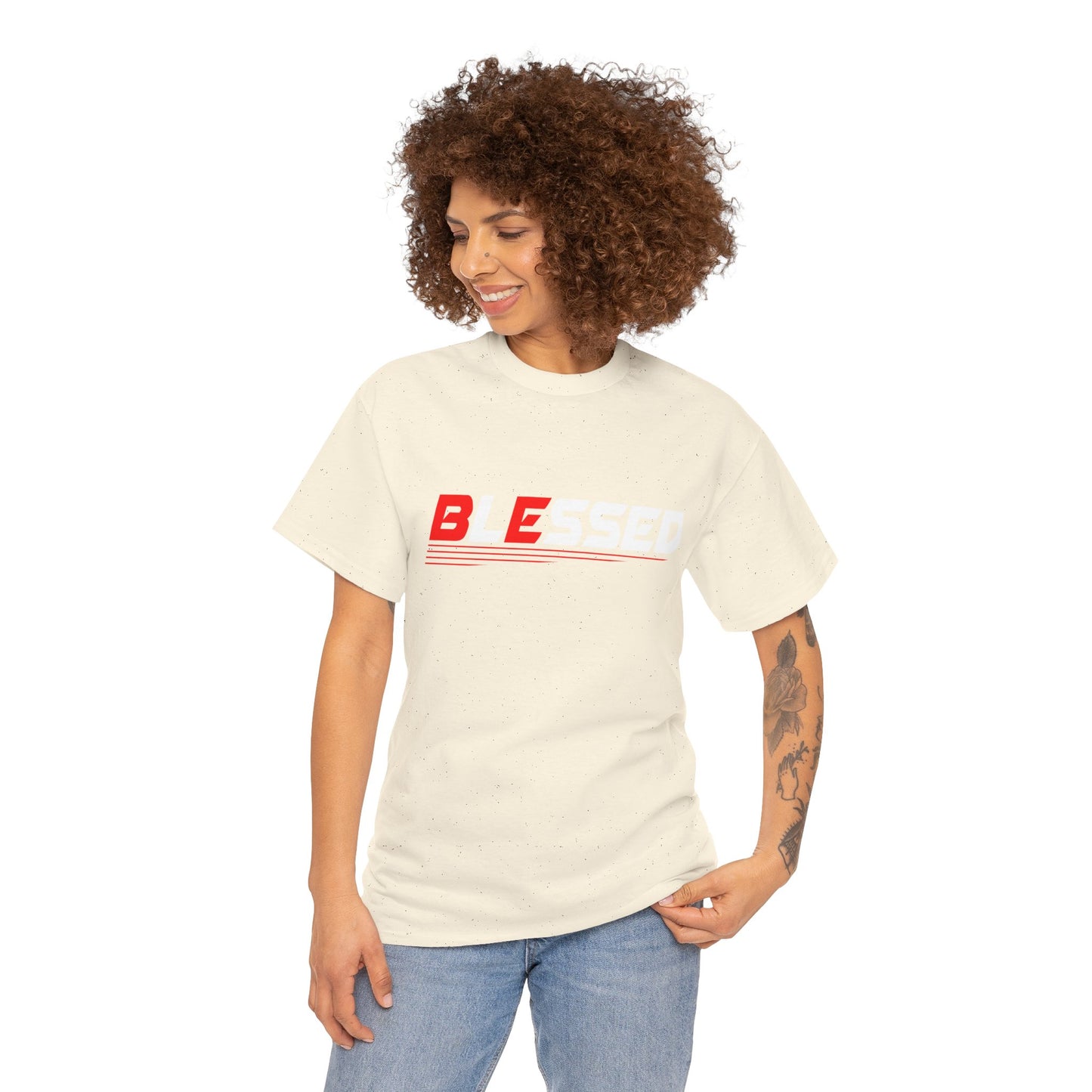 Blessed Unisex Heavy Cotton Tee | Motivational Shirt, Gift for Friends, Casual Wear, Spiritual Fashion, Everyday Comfort