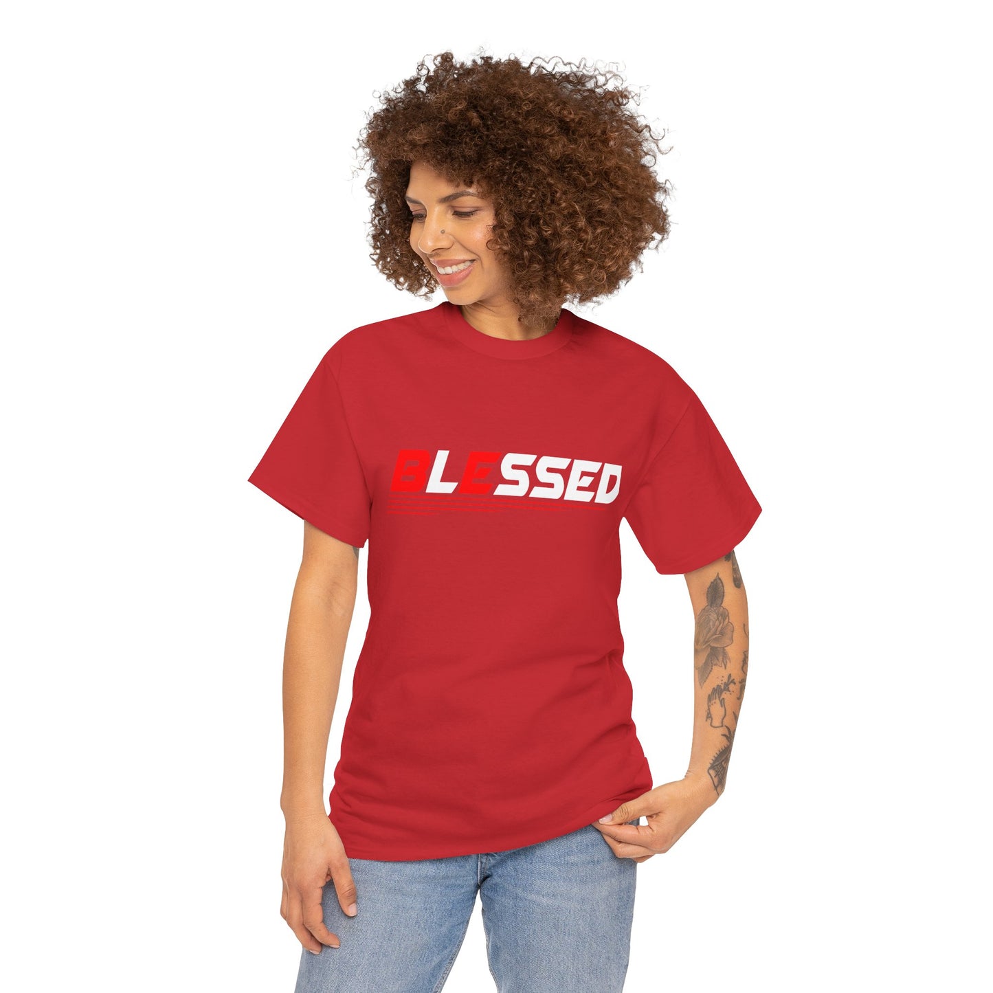 Blessed Unisex Heavy Cotton Tee | Motivational Shirt, Gift for Friends, Casual Wear, Spiritual Fashion, Everyday Comfort