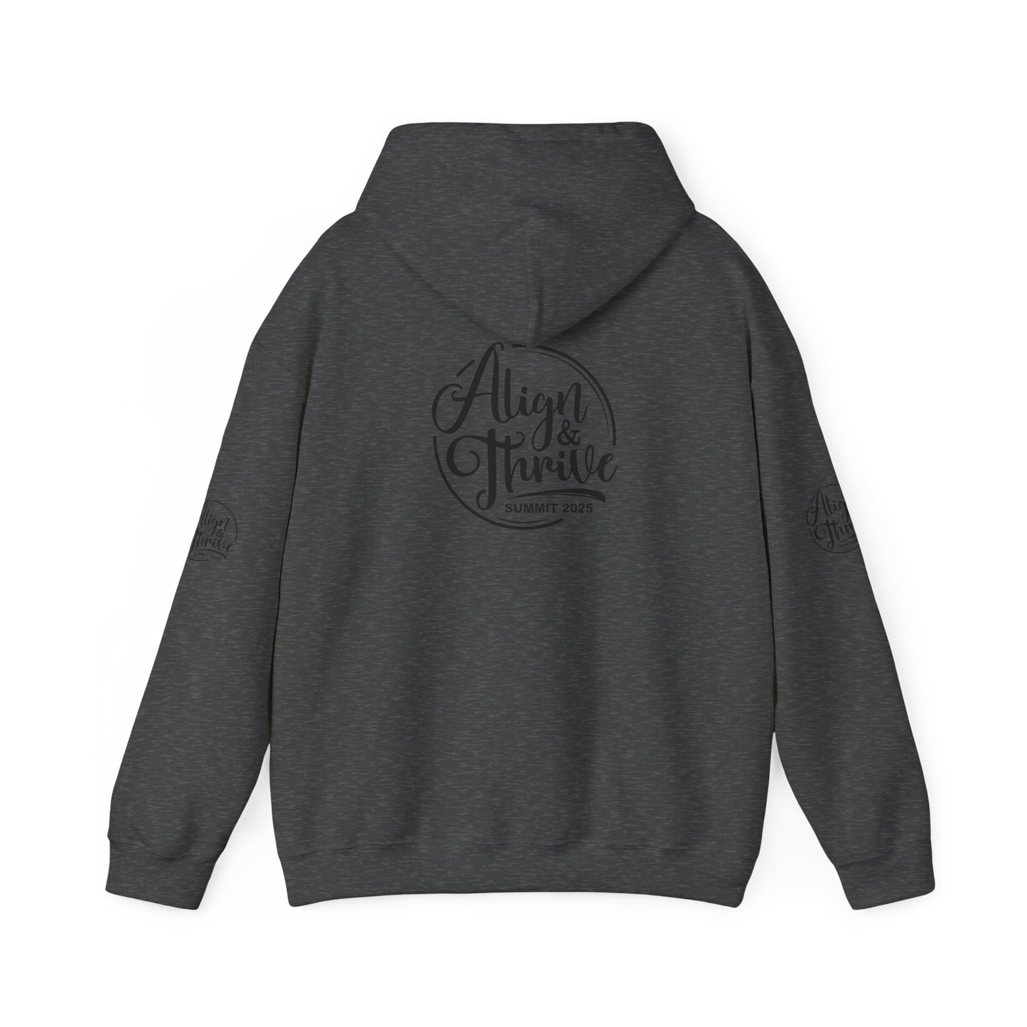 Align & Thrive Unisex Hooded Sweatshirt for Self-Care, Wellness Events, Motivational Gift, Cozy Lifestyle
