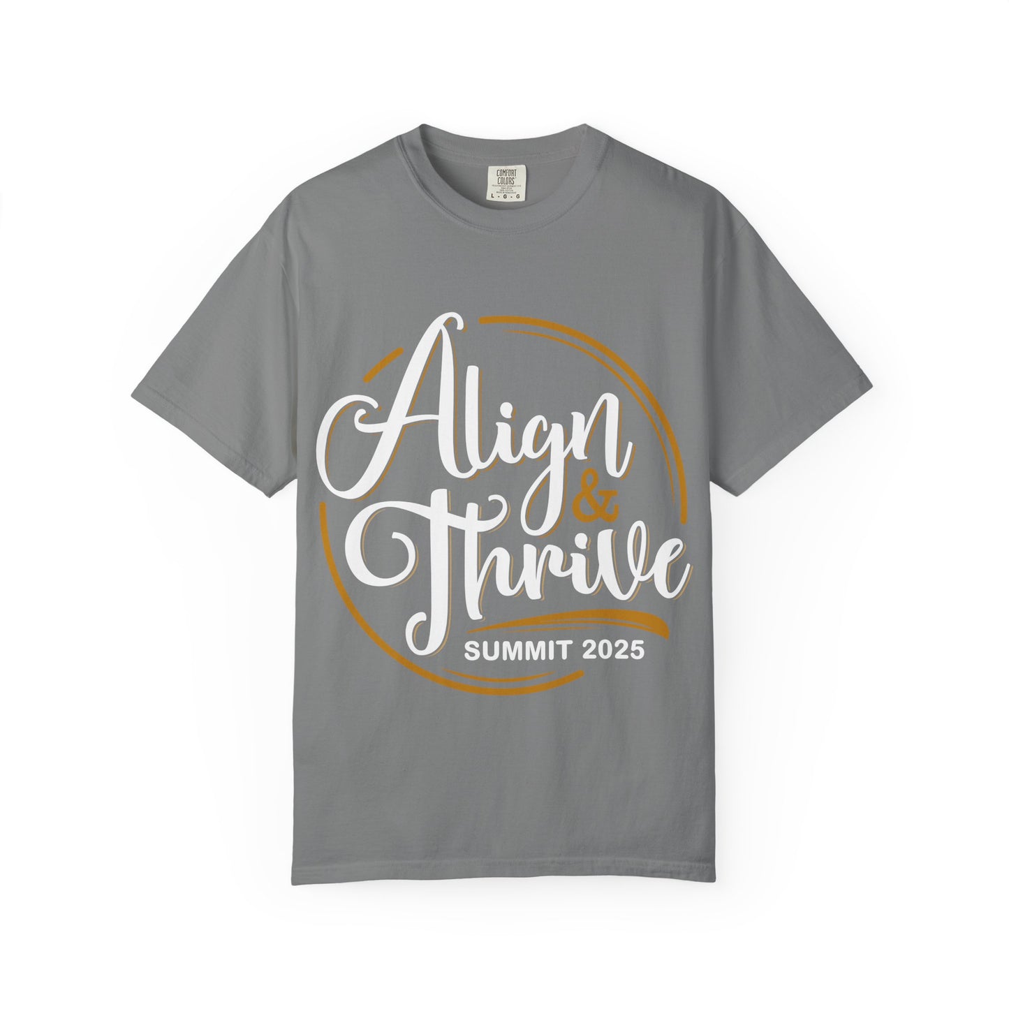 Align & Thrive Unisex T-shirt, Motivational Tee, Summit 2025 Shirt, Inspirational Apparel, Relaxed Fit Shirt