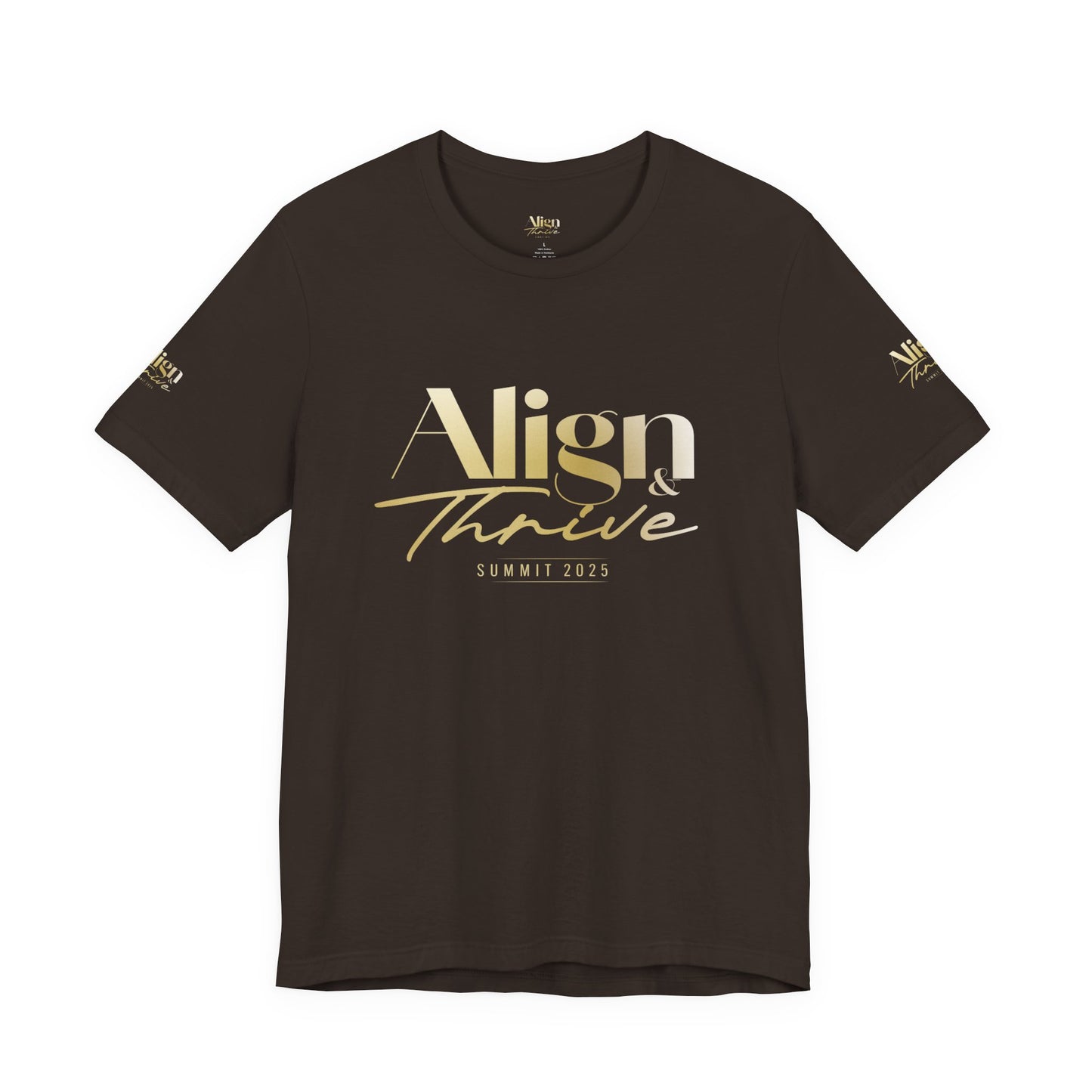 Unisex Motivational Tee - Align & Thrive | Inspirational Shirt for Fitness, Mental Health, Self-Care, Gift for Her, Casual Wear