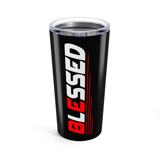 Blessed Vertical Sleek Inspirational 20oz Tumbler, Motivational Travel Cup, Fitness Drinkware, Stylish Insulated Mug,