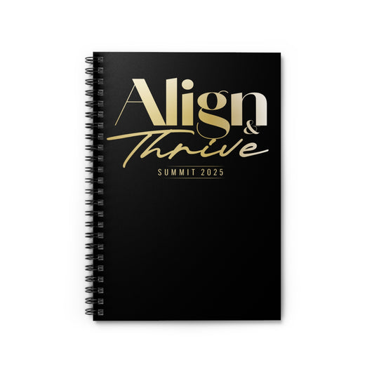 Align & Thrive  Spiral Notebook for Organizers, Align & Thrive Journal, Summit 2025 Planner, Stylish Notepad for Students, Motivational Writing Pad